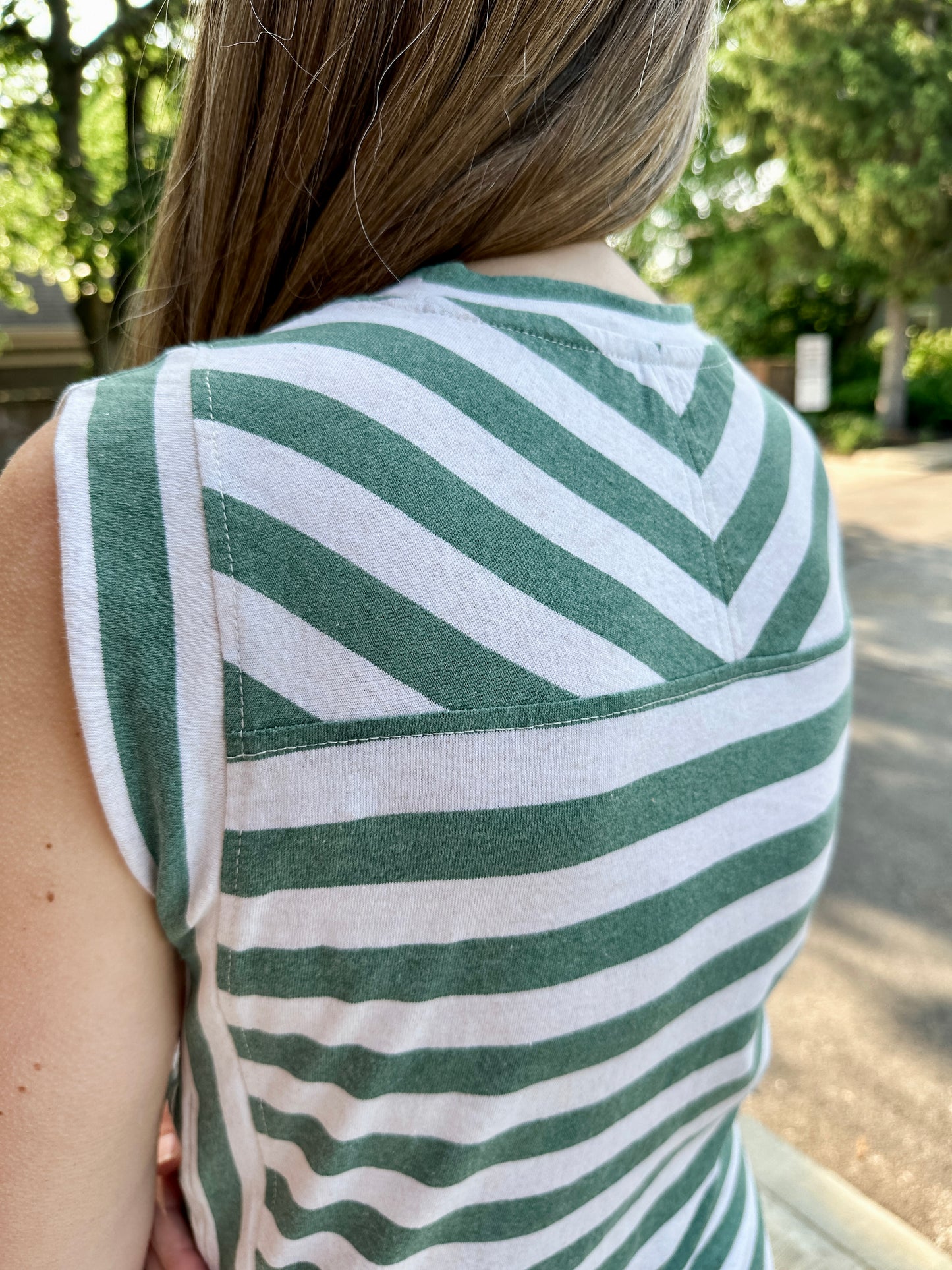 Striped Knit Dress - Green Stripe
