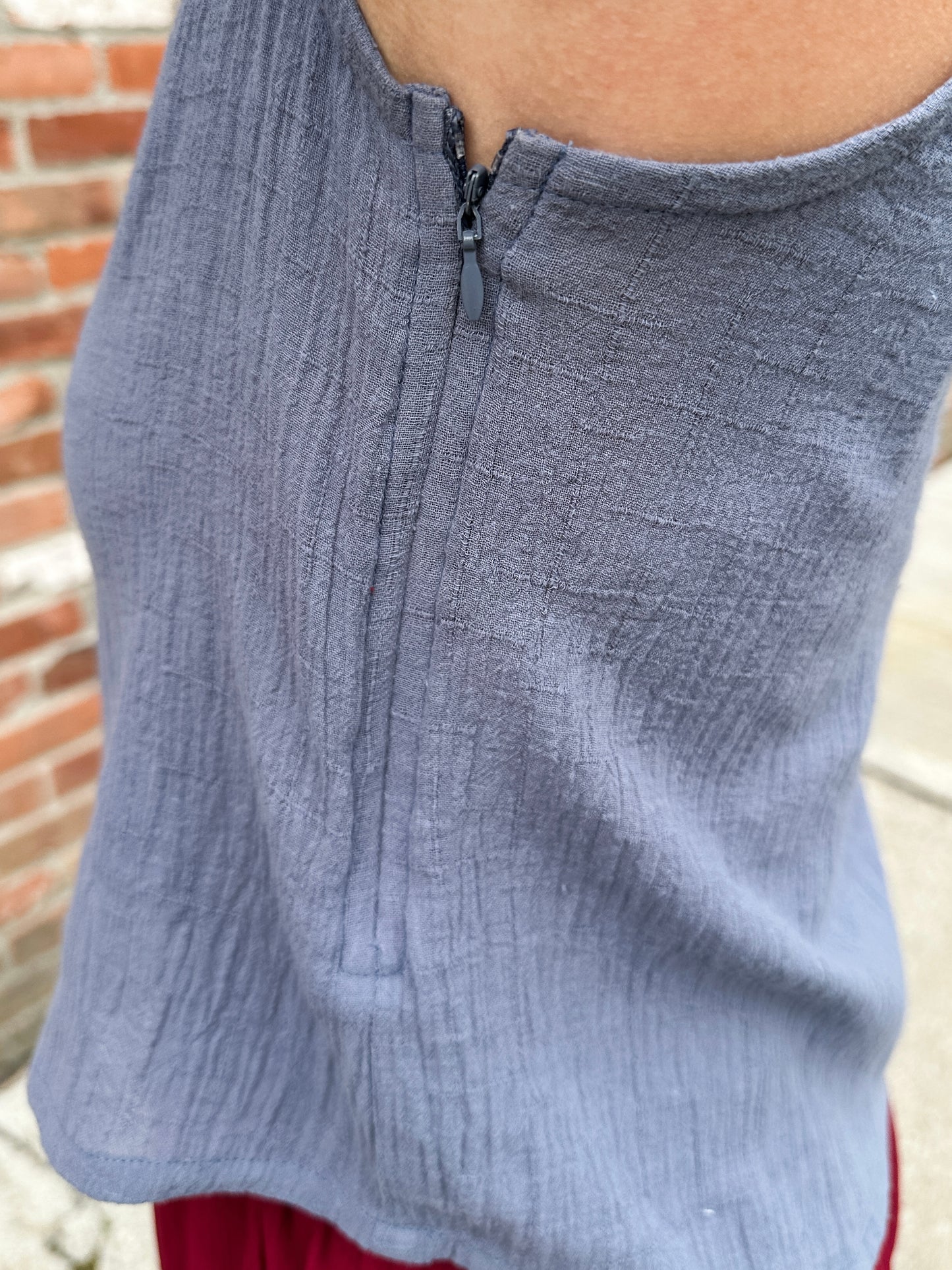 Sleeveless Square Neck Top