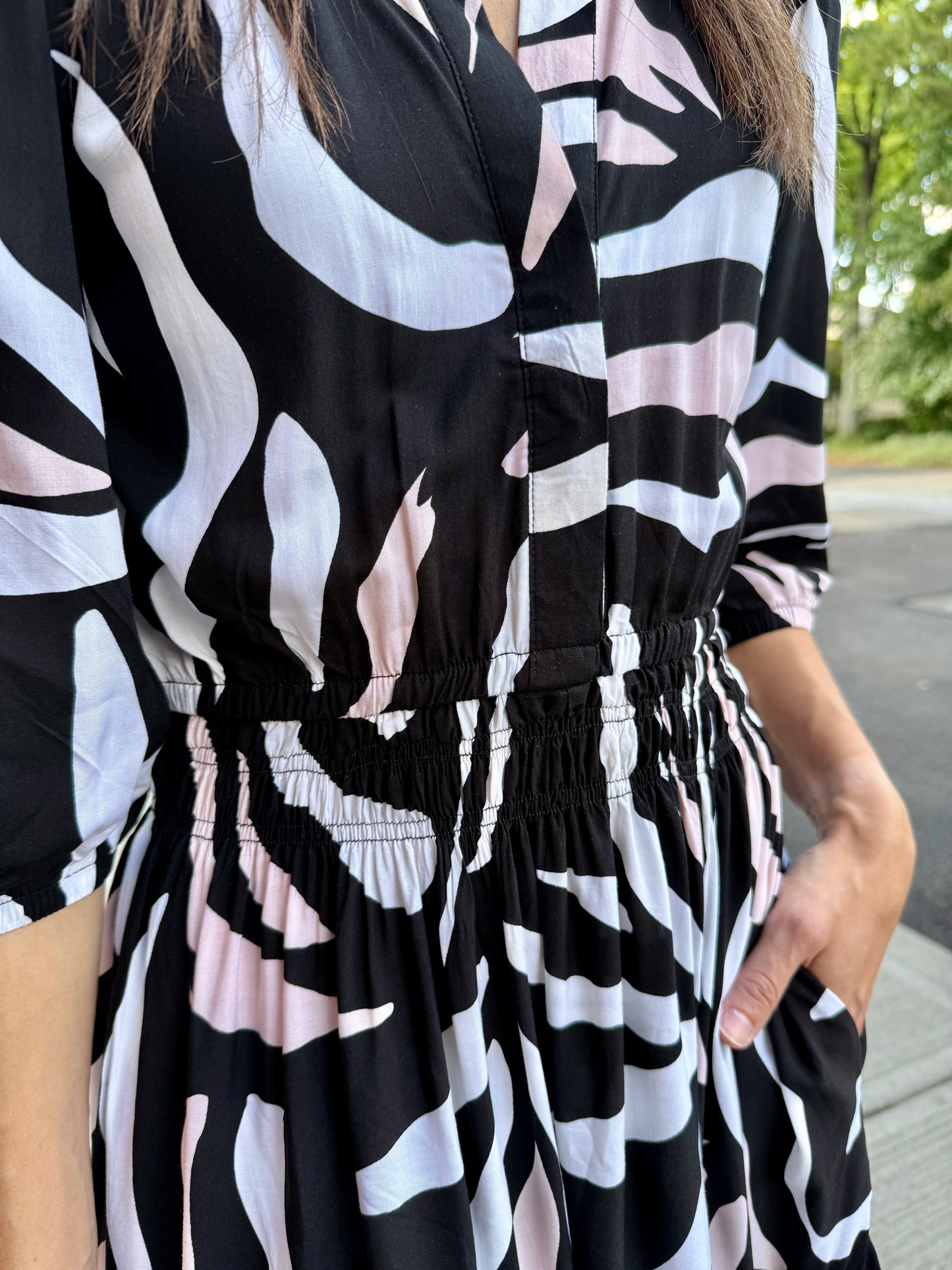 Portofino Midi Dress 3/4 sleeve