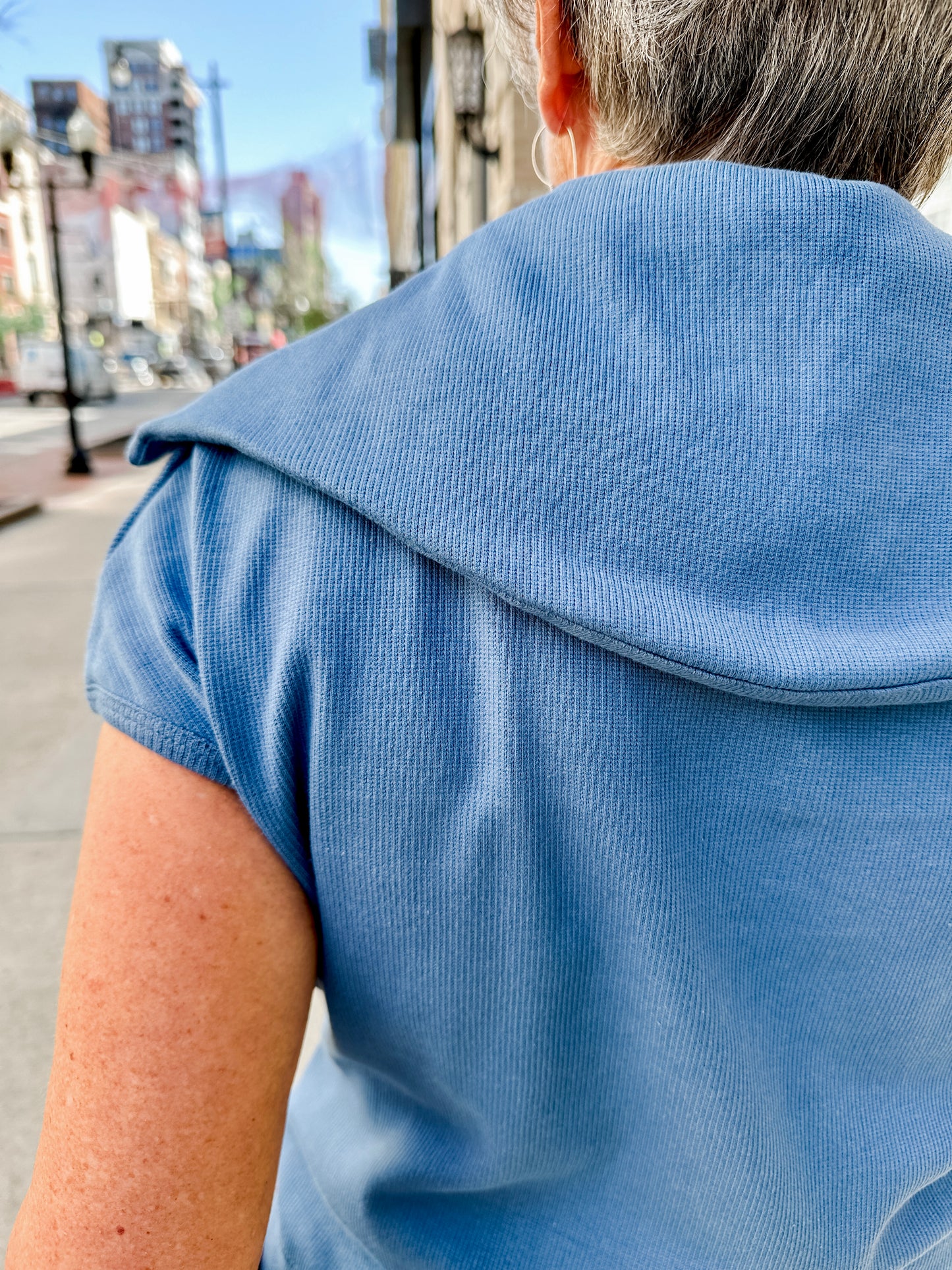 Knit Ribbed Cap Sleeve Top