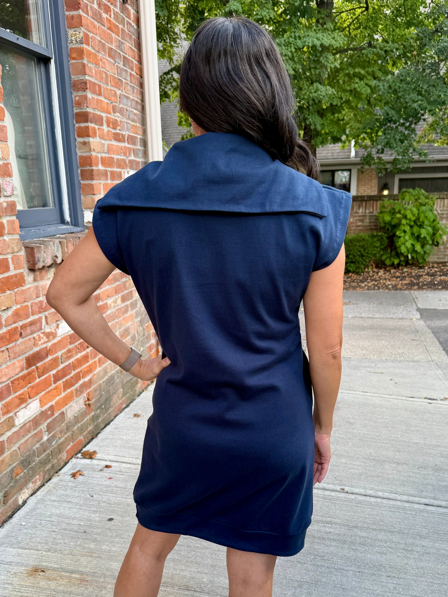 1/2 zip tunic dress