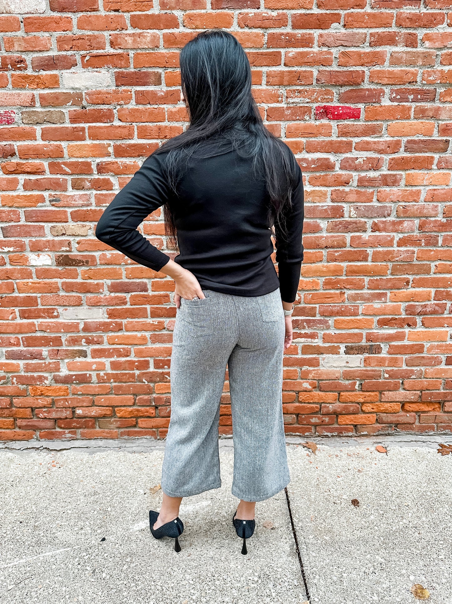 Tweed Front Pocket Pant