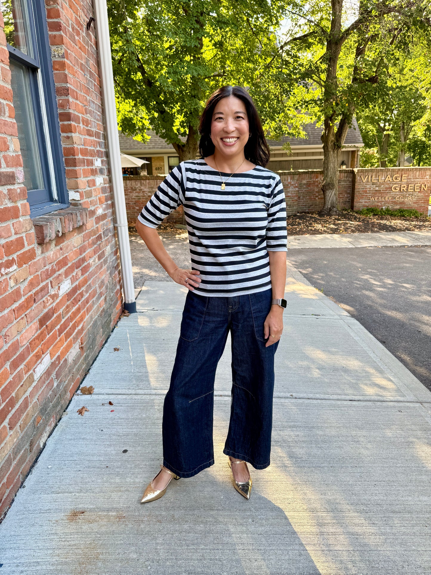 Boat Neck stripe top