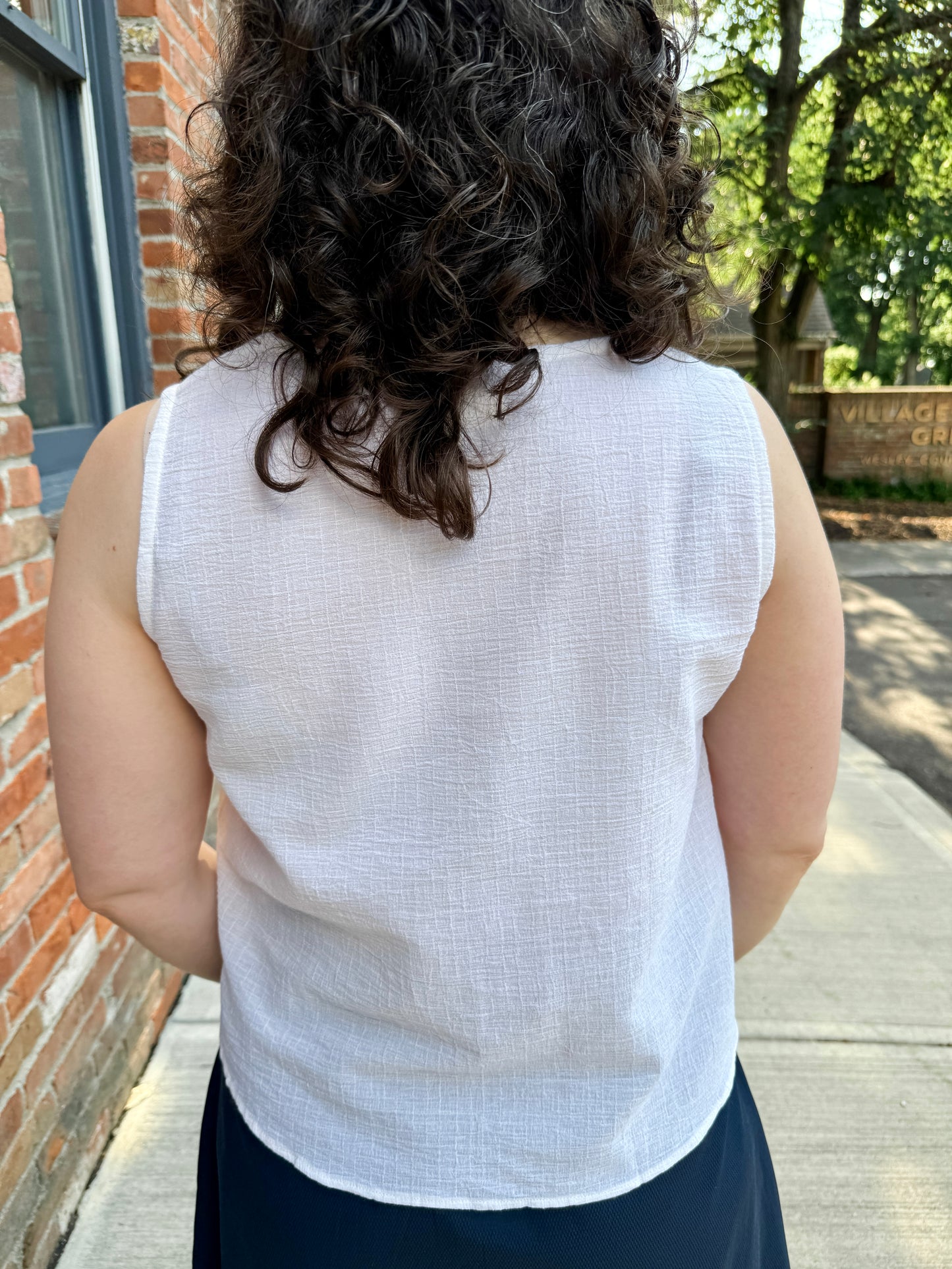 Sleeveless Square Neck Top