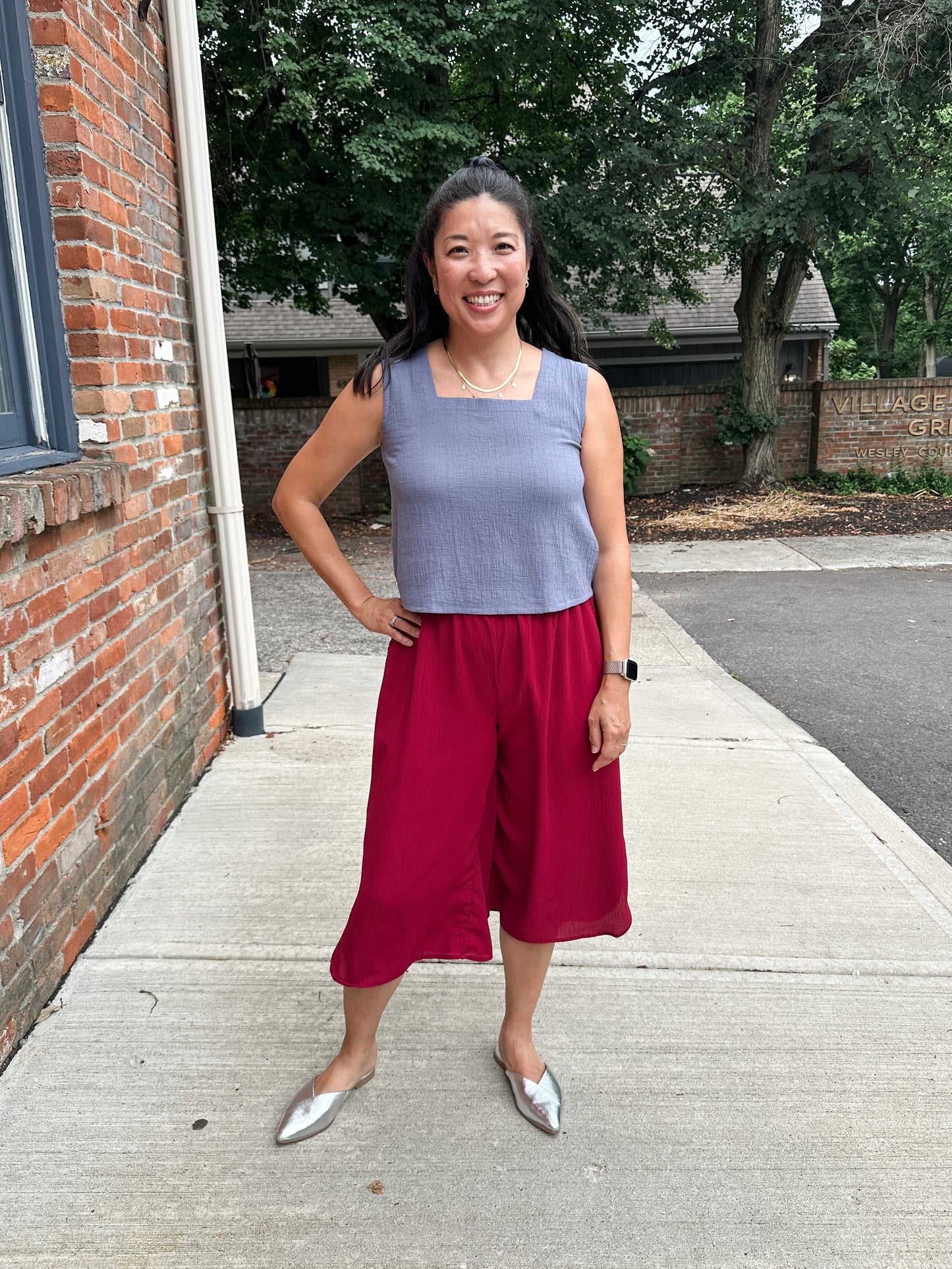 Sleeveless Square Neck Top