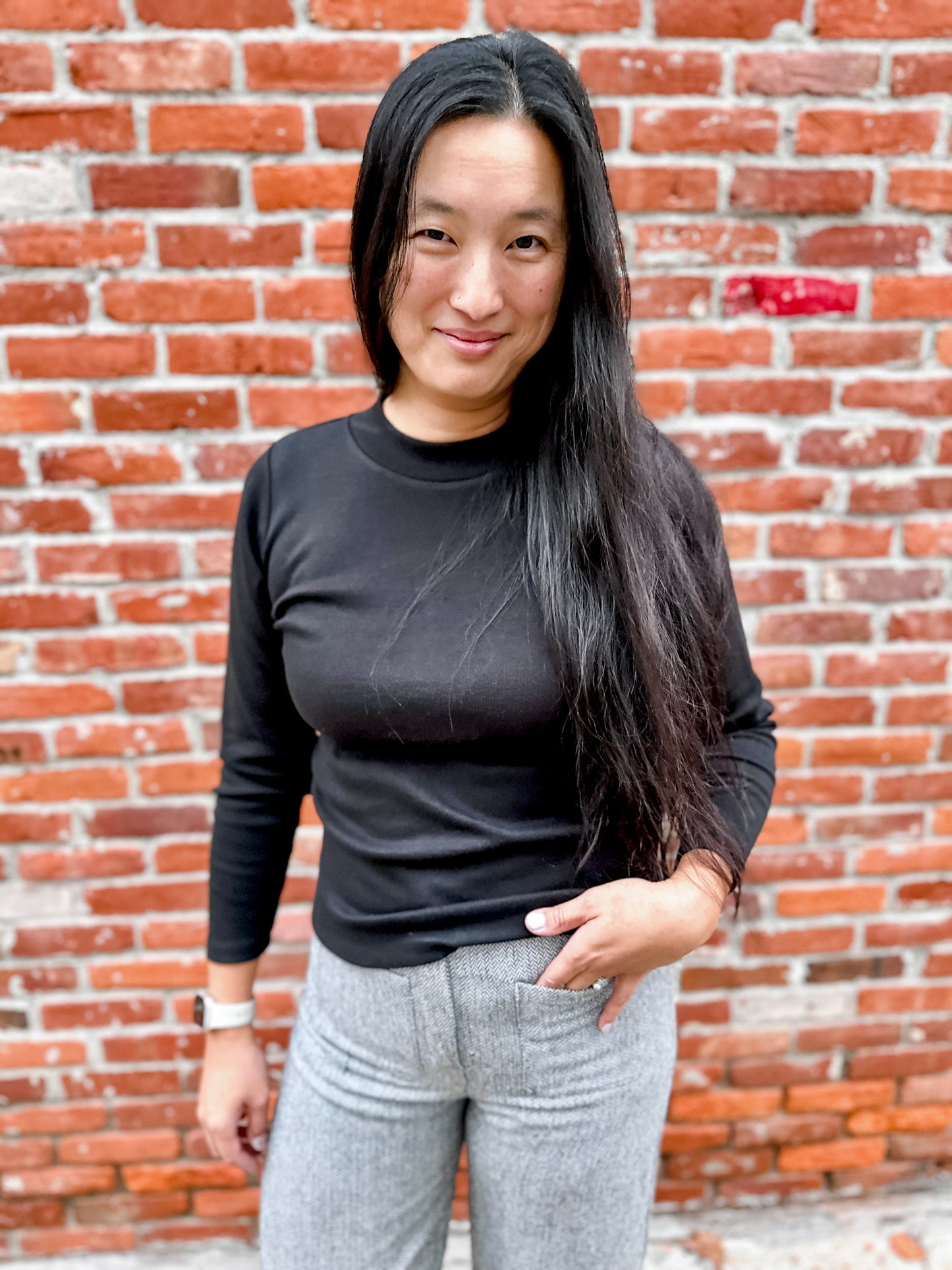 Long Sleeve Mock Neck