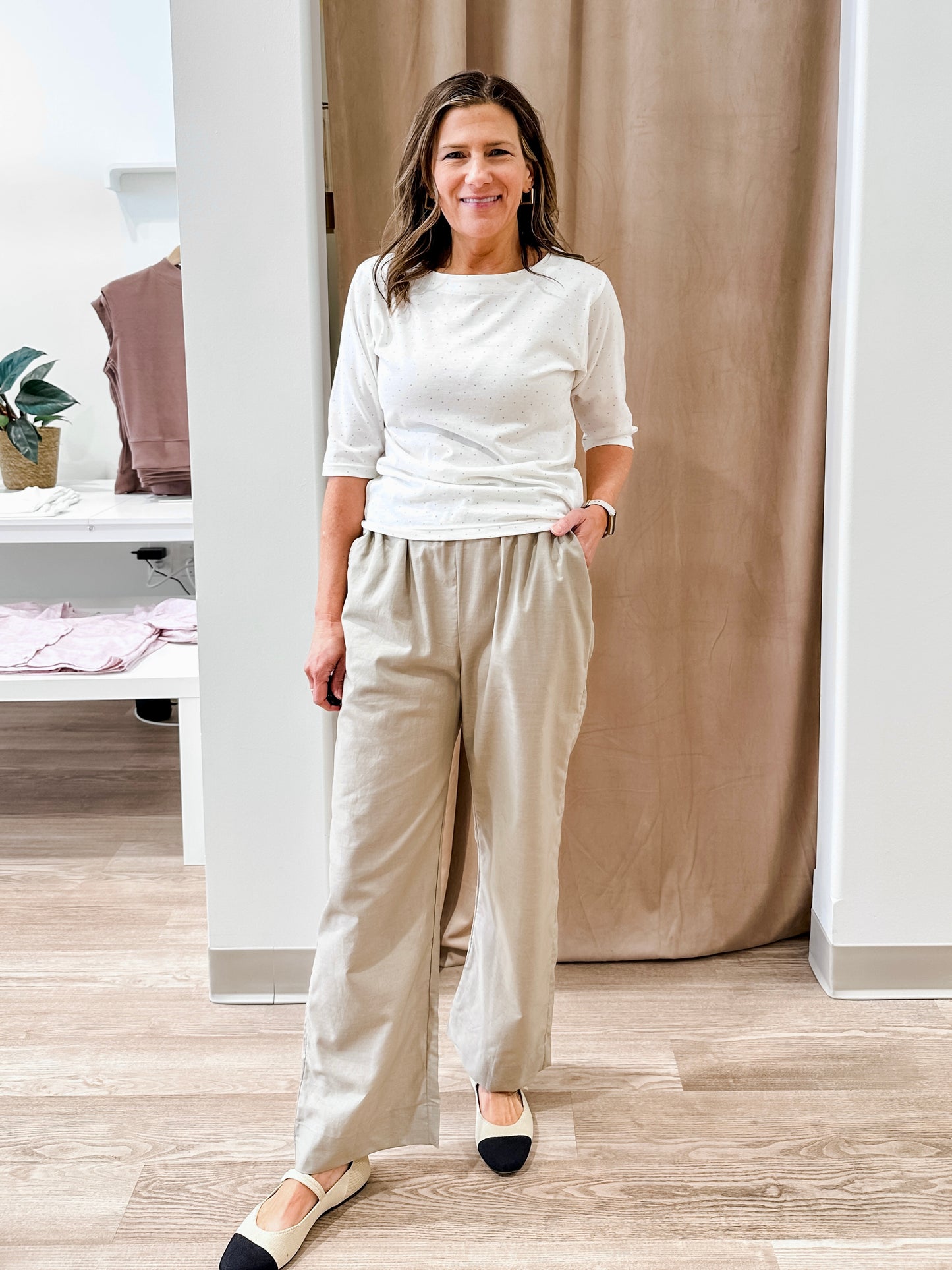 Pull-On Linen Pant