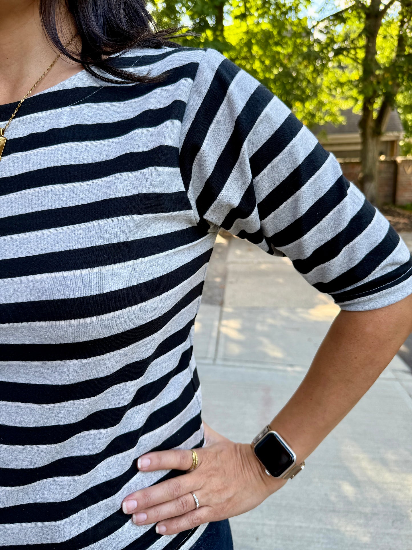 Boat Neck stripe top