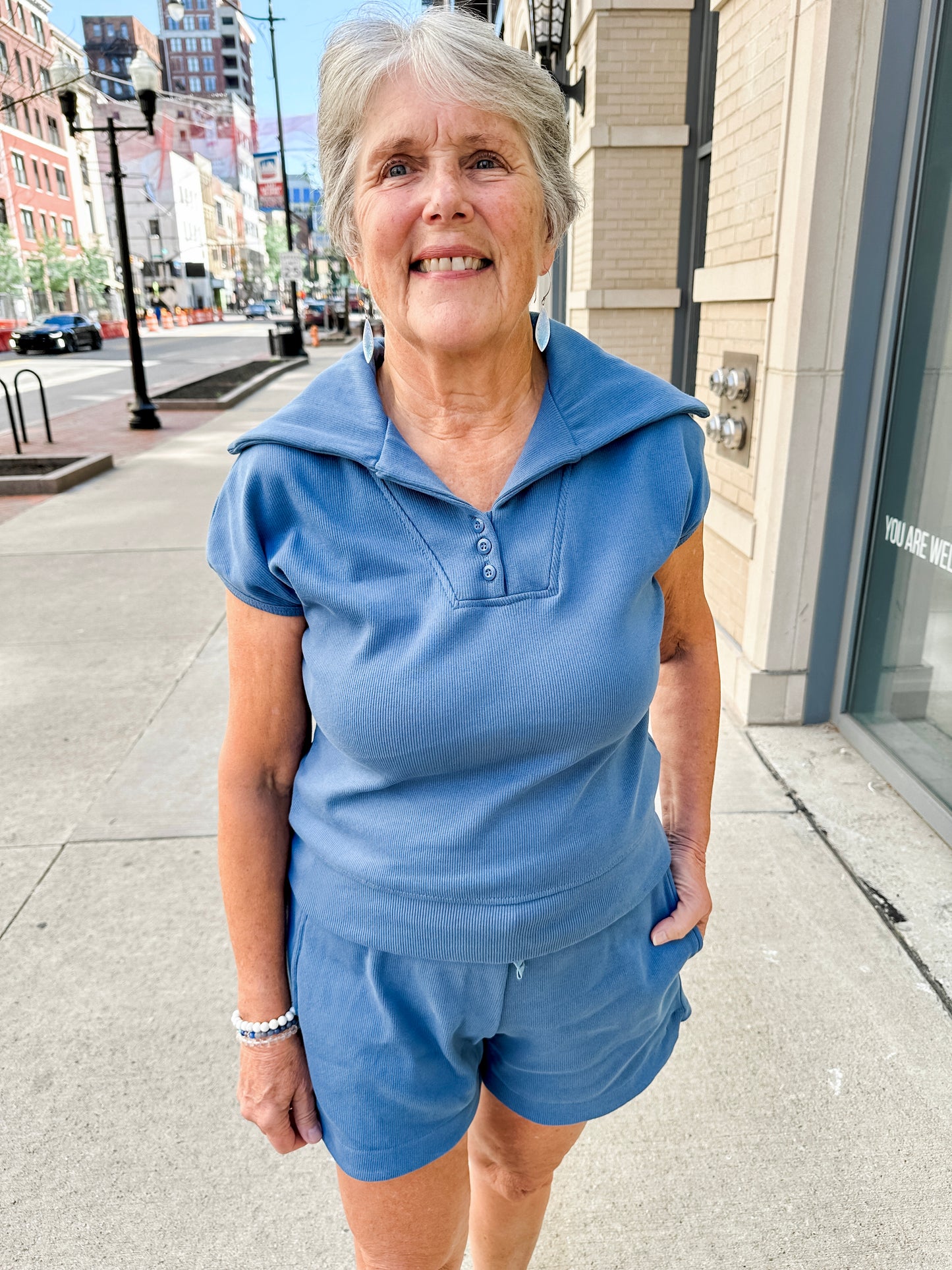 Knit Ribbed Cap Sleeve Top