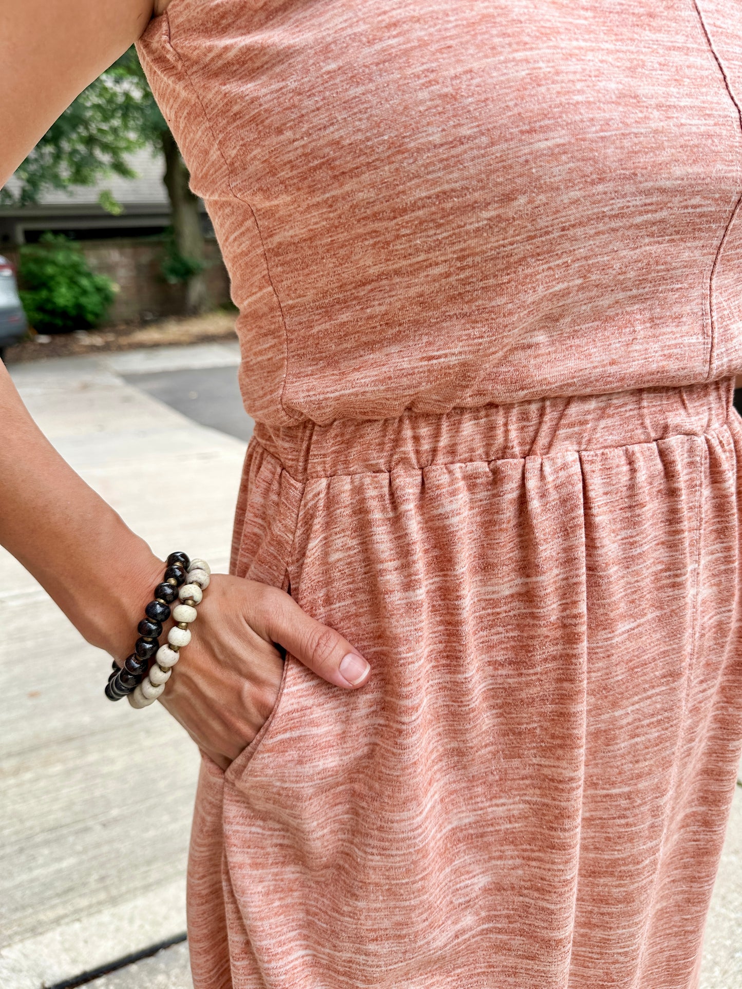 Shoulder Tie knit dress