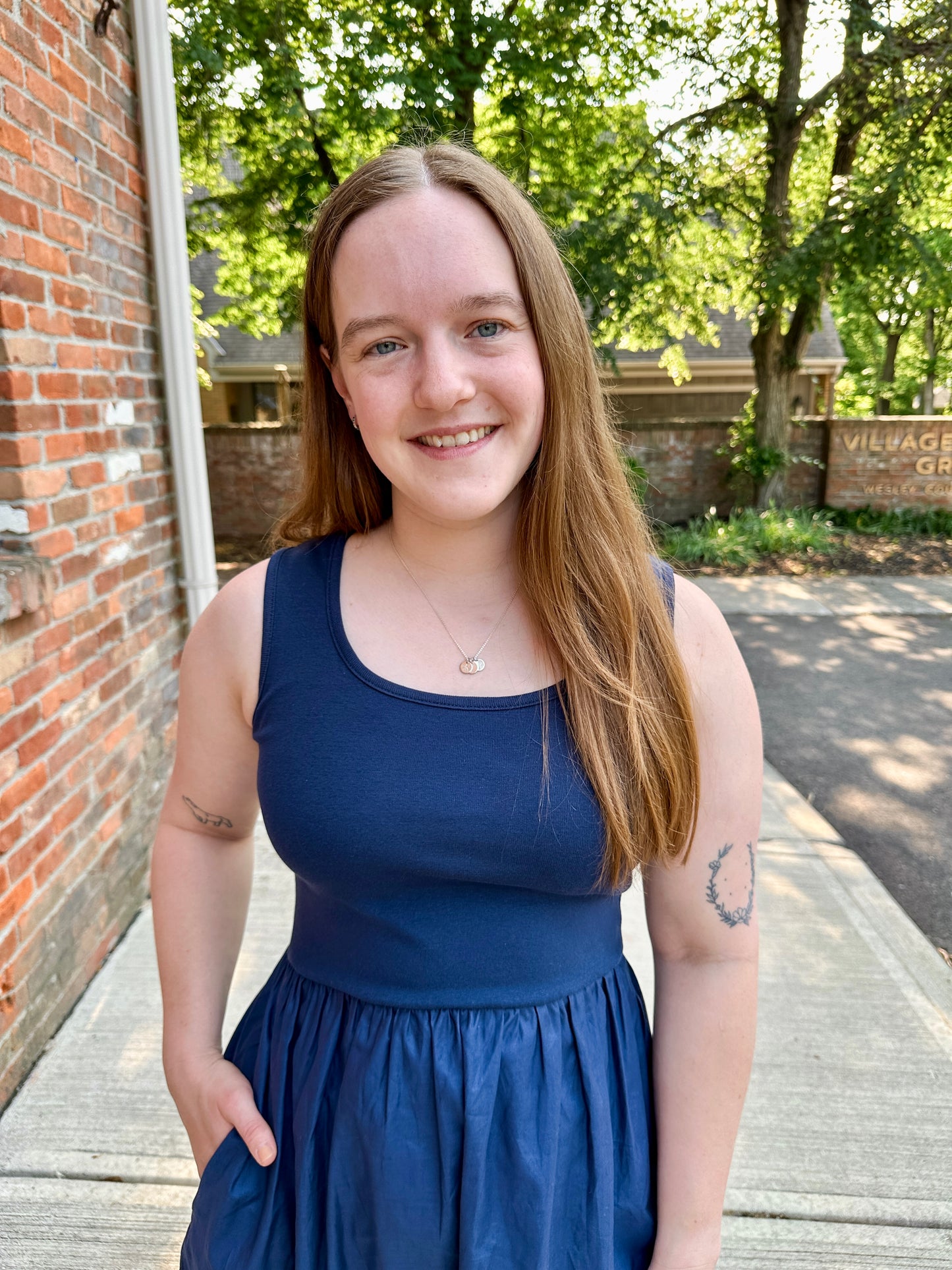 Mixed Media Tank Dress