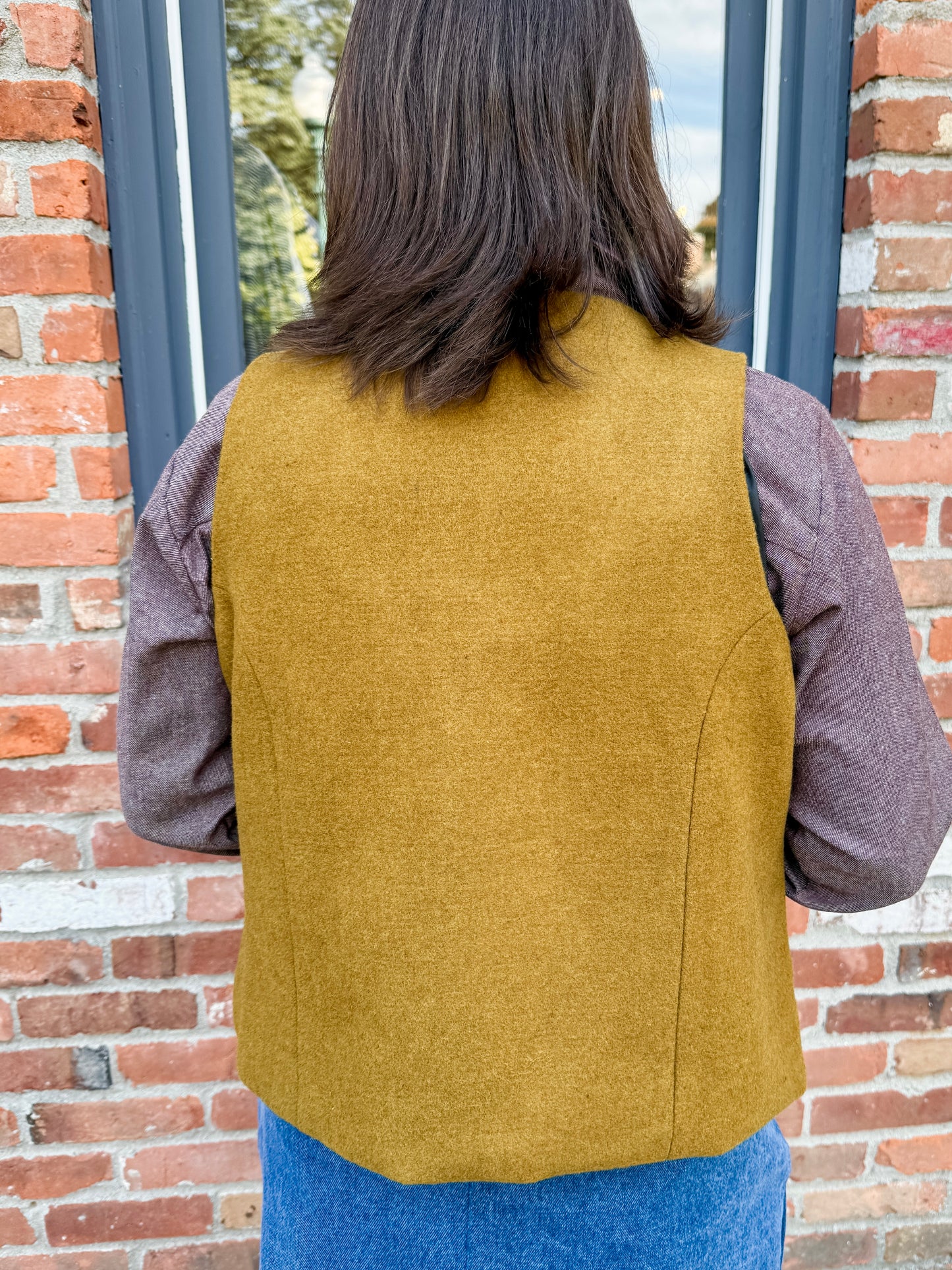 Button-Front Vest (camel)