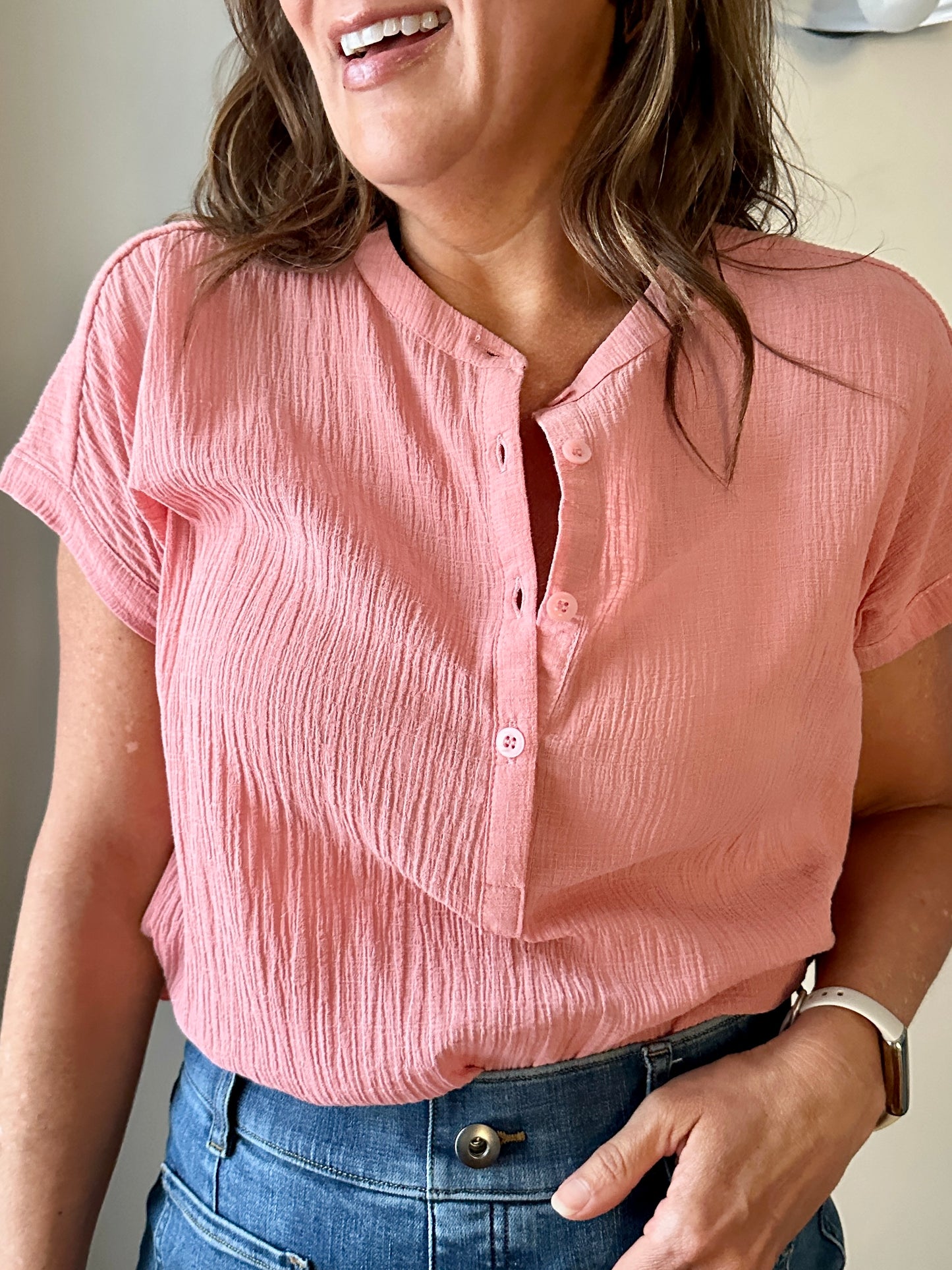 dolman band collar blouse