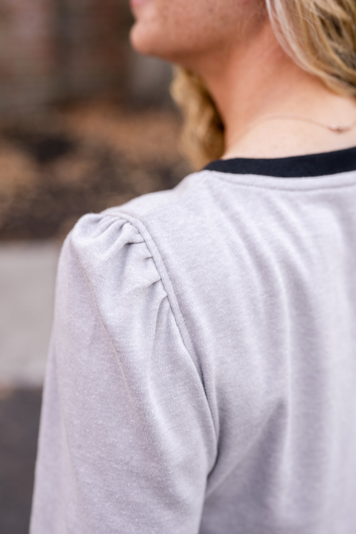 Contrasting V- Neck Top