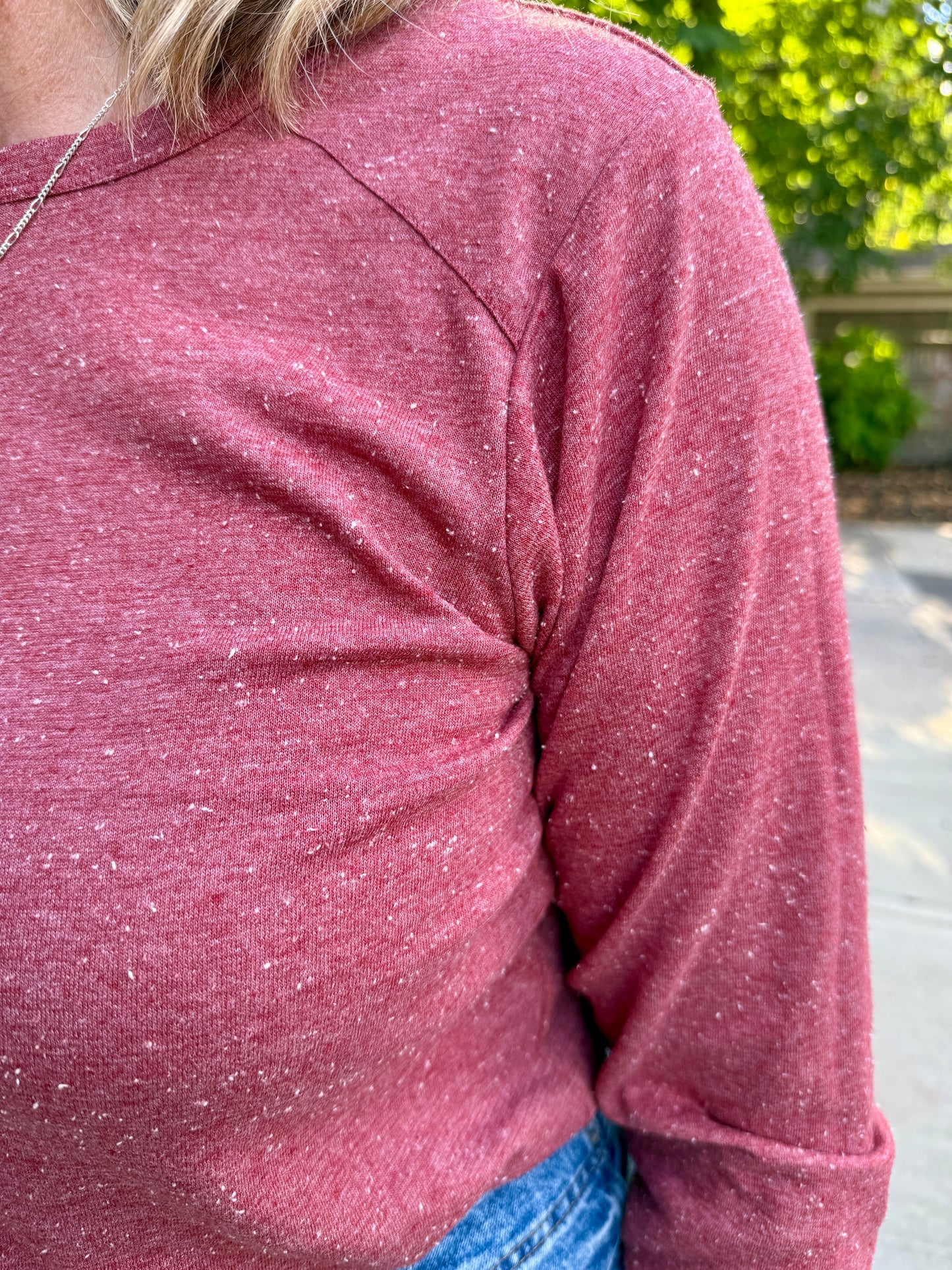 Long Sleeve Raglan Knit Top