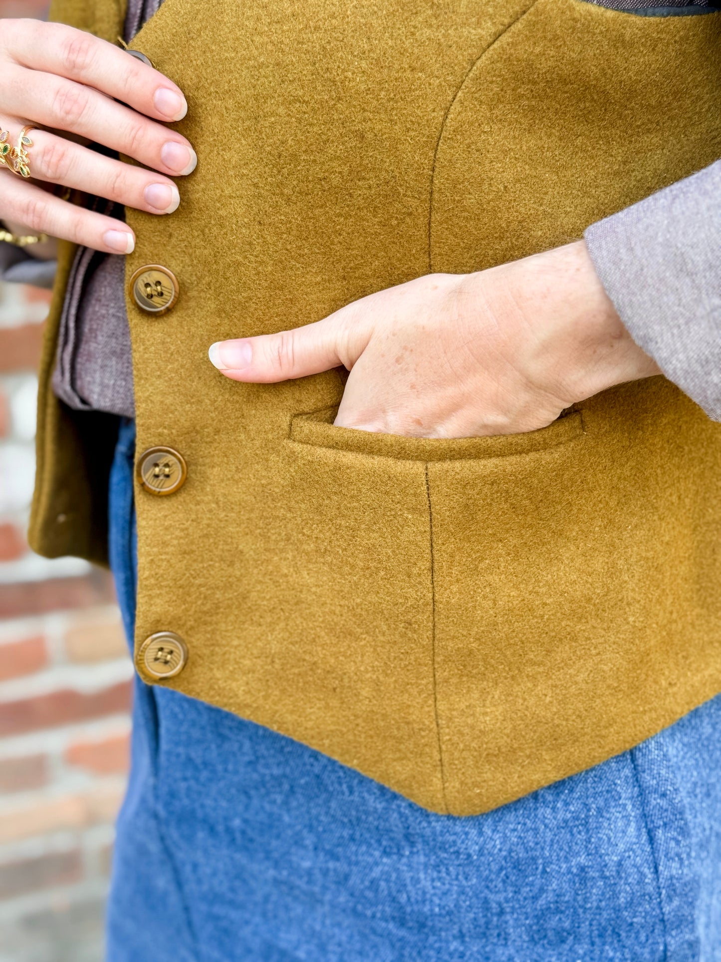 Button-Front Vest (camel)