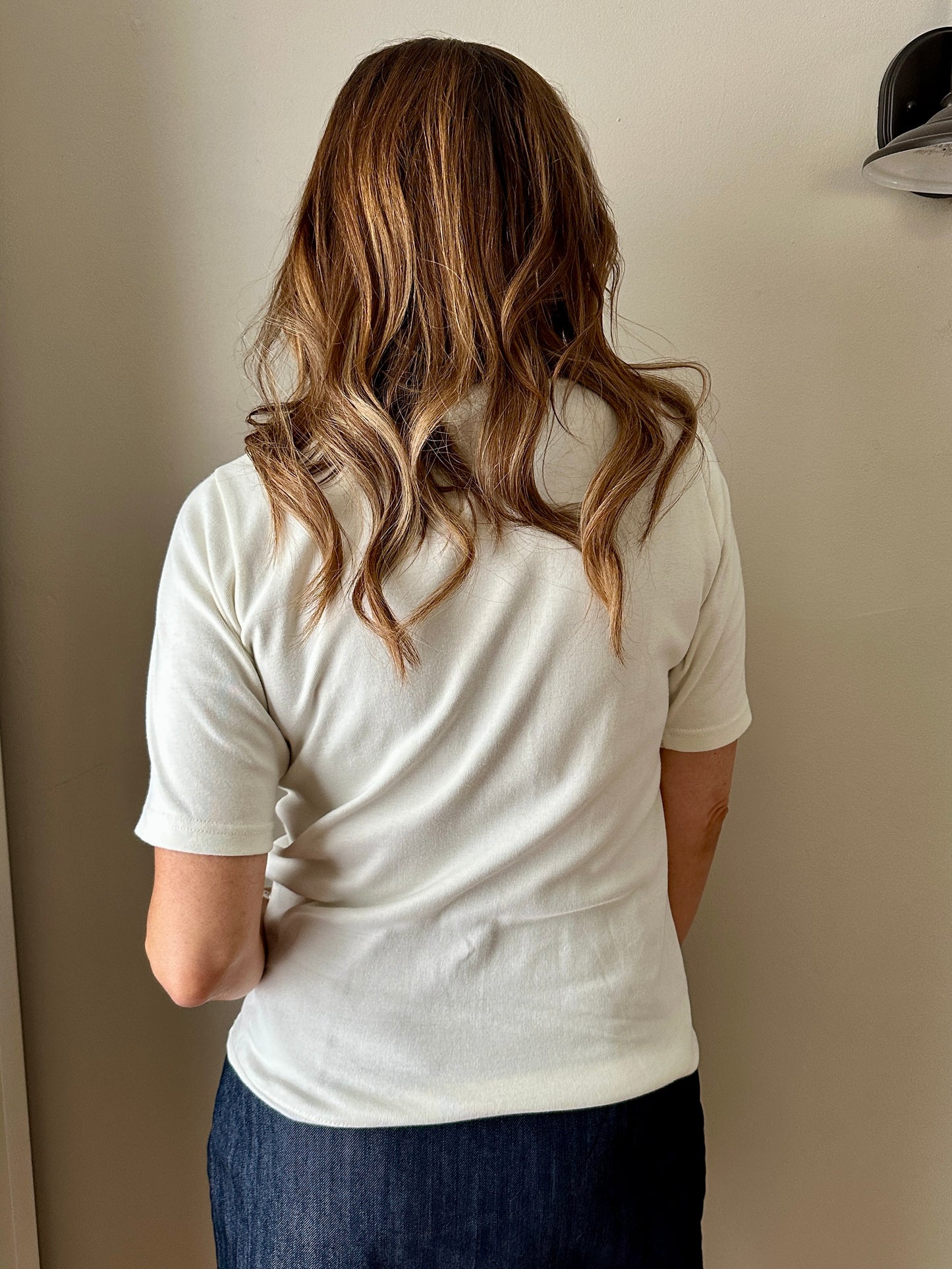 Elbow Sleeve Mock Neck