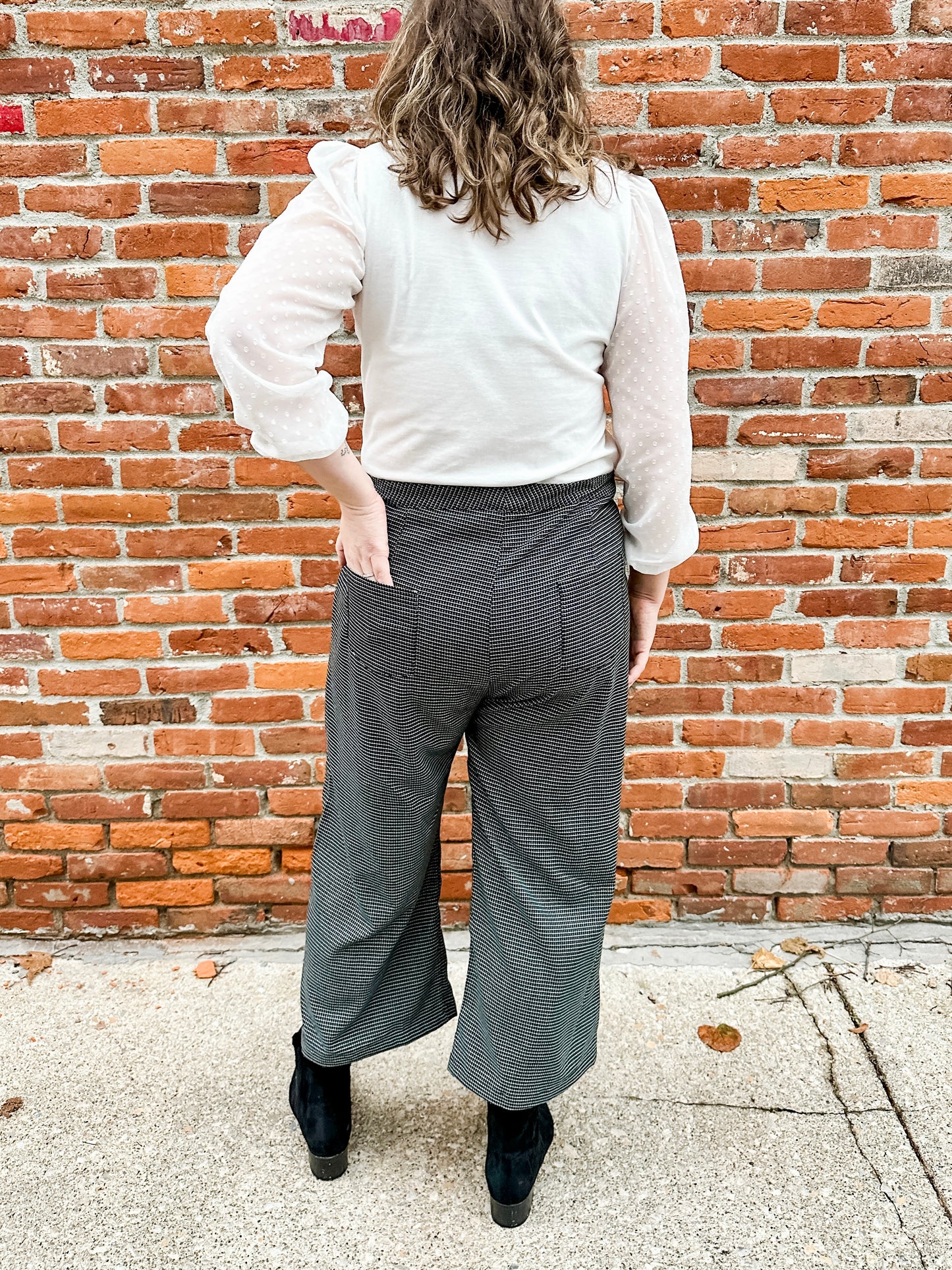 Tweed Front Pocket Pant