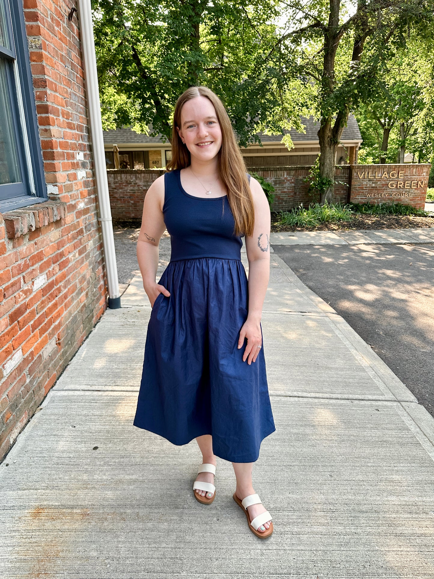 Mixed Media Tank Dress
