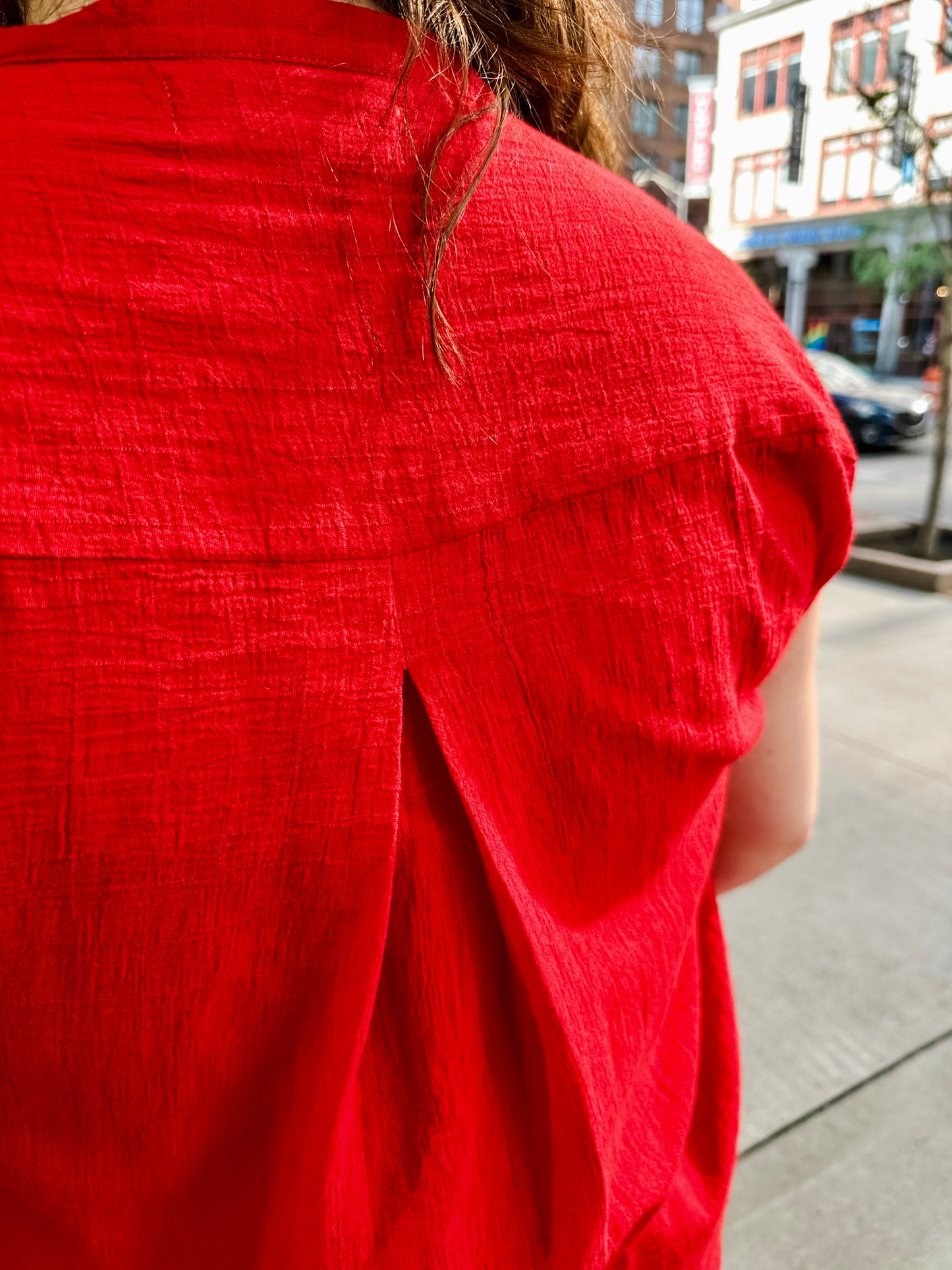 dolman band collar blouse