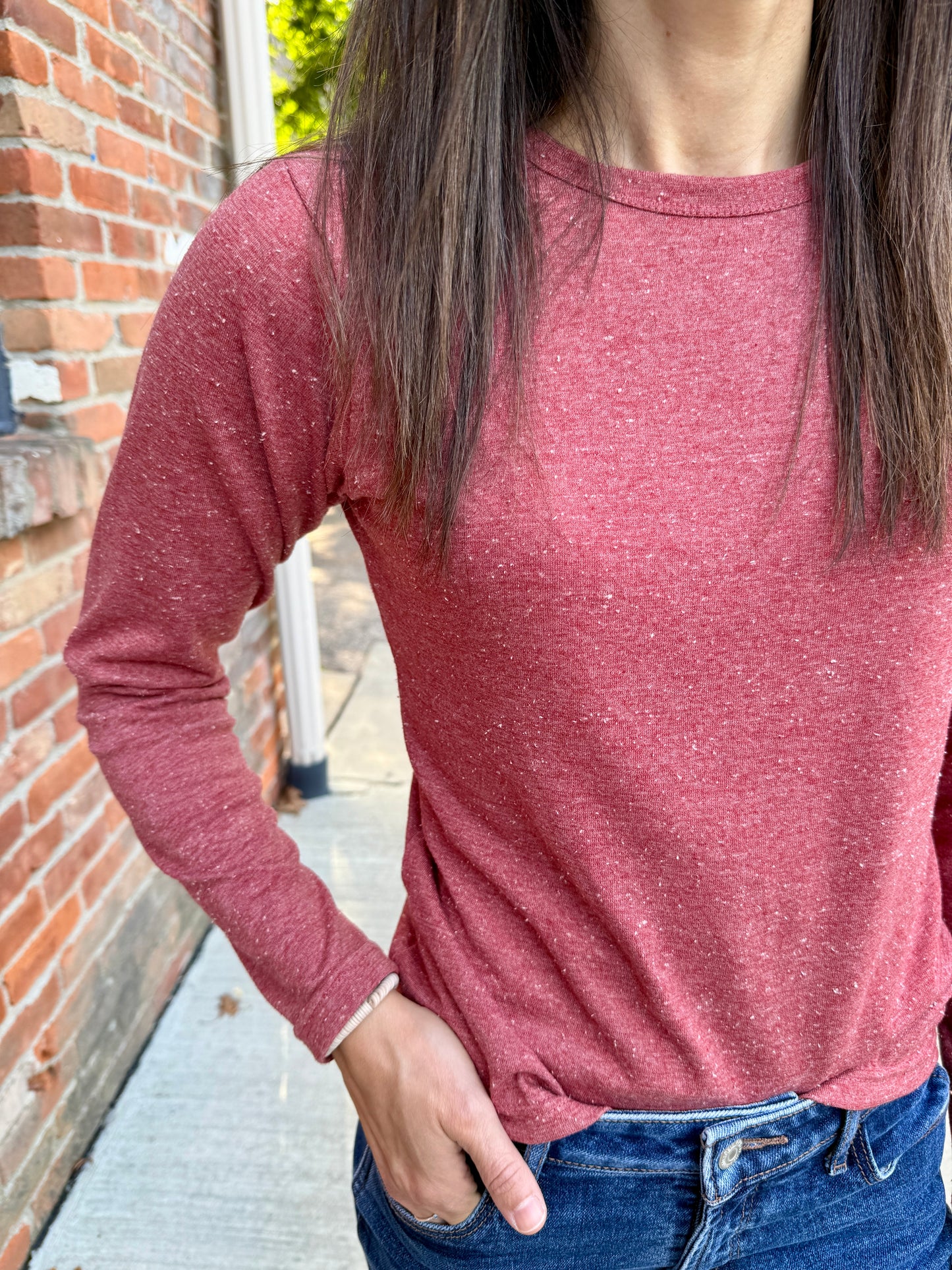 Long Sleeve Raglan Knit Top