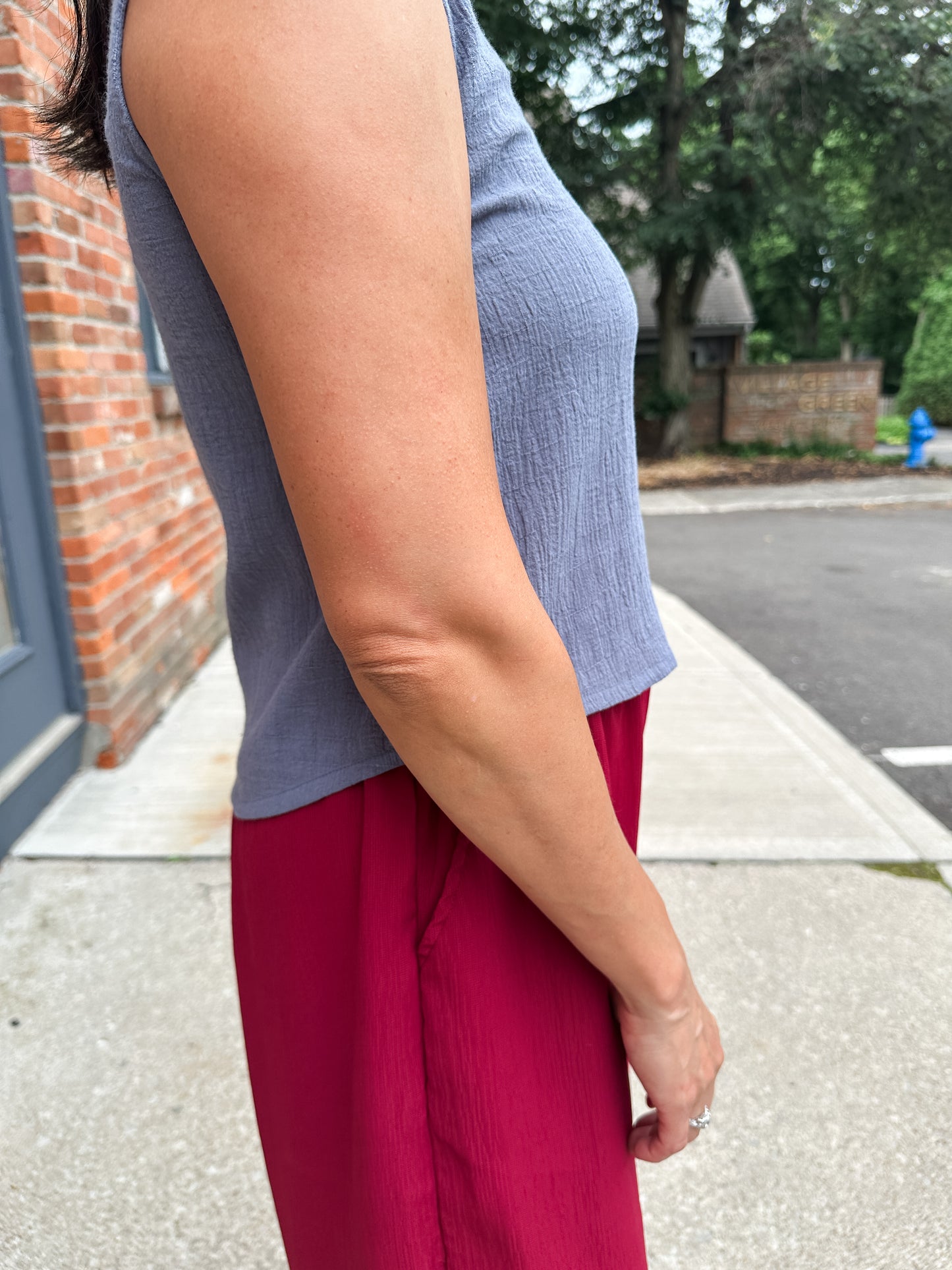 Sleeveless Square Neck Top