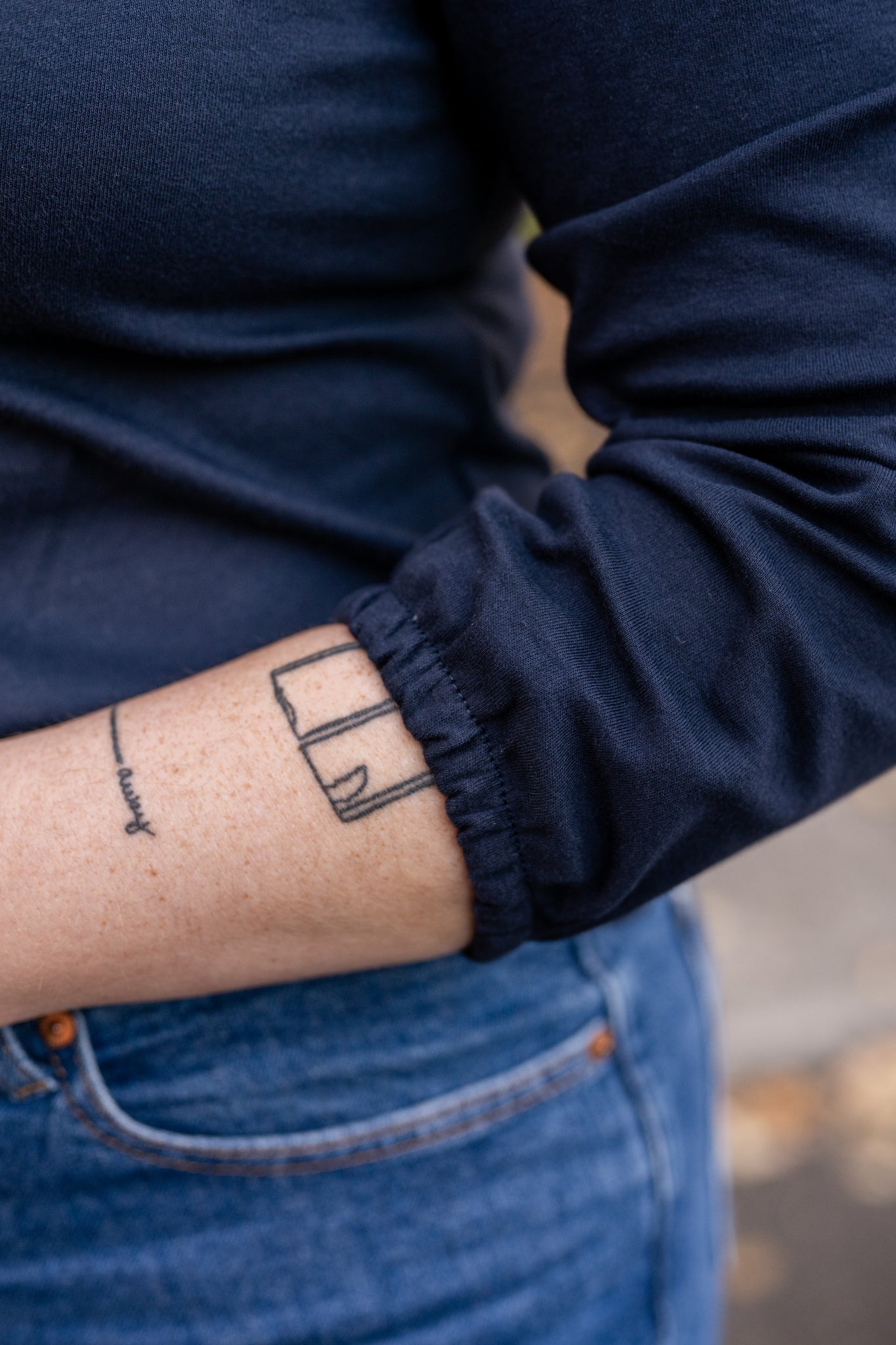 Contrasting V- Neck Top