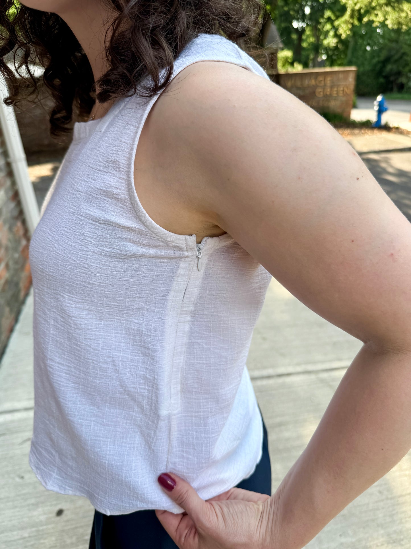 Sleeveless Square Neck Top