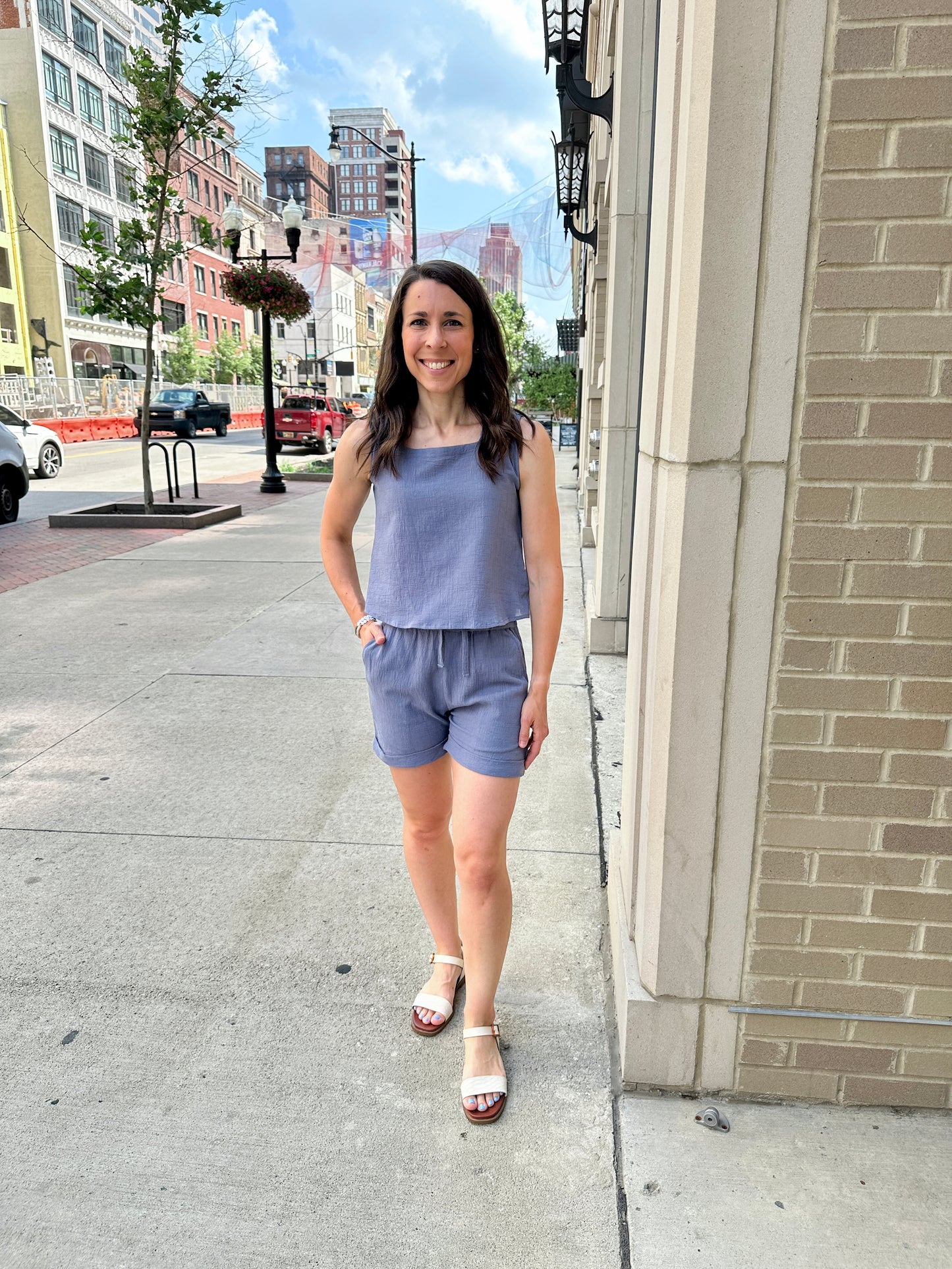 Sleeveless Square Neck Top