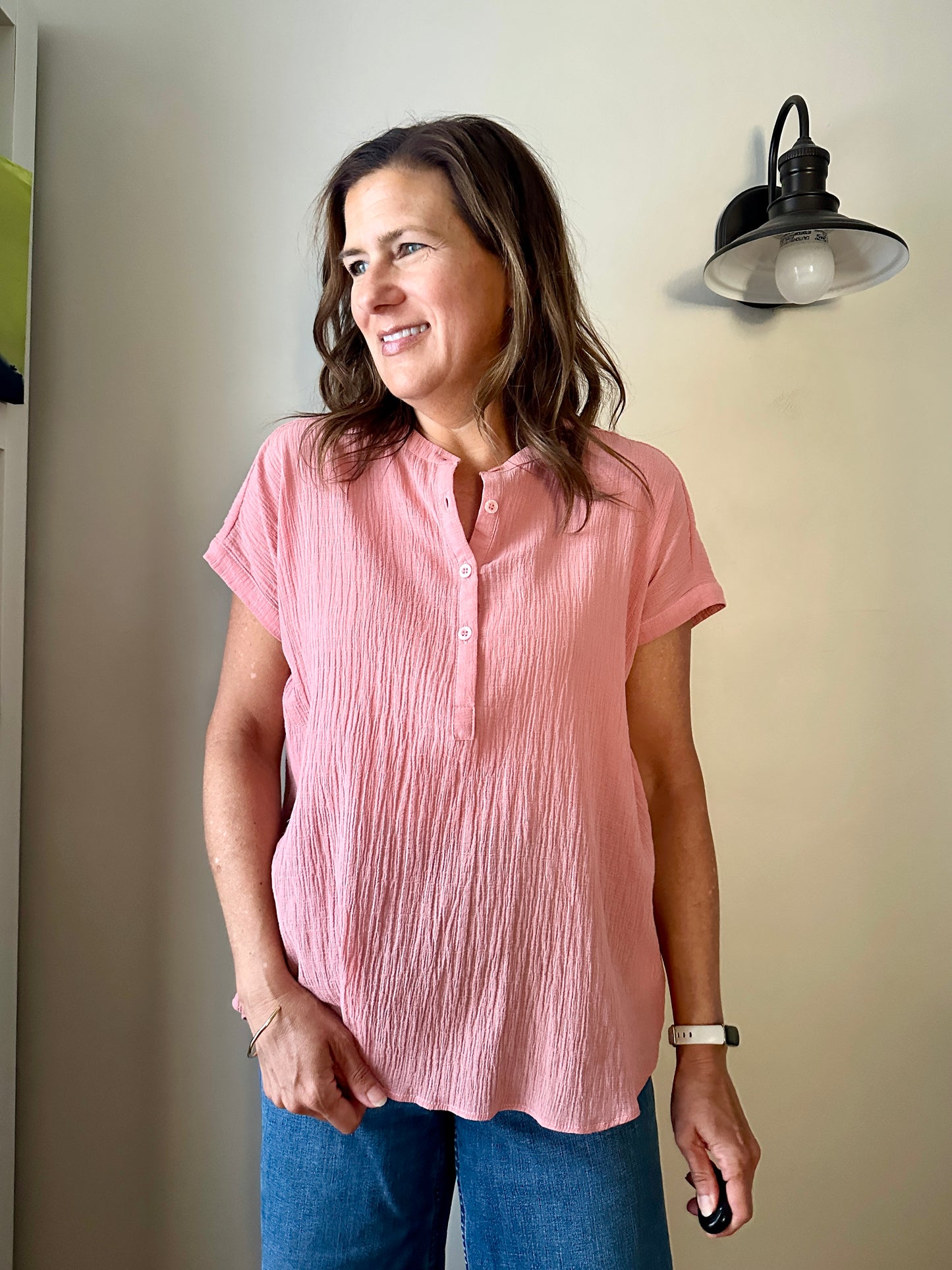 dolman band collar blouse