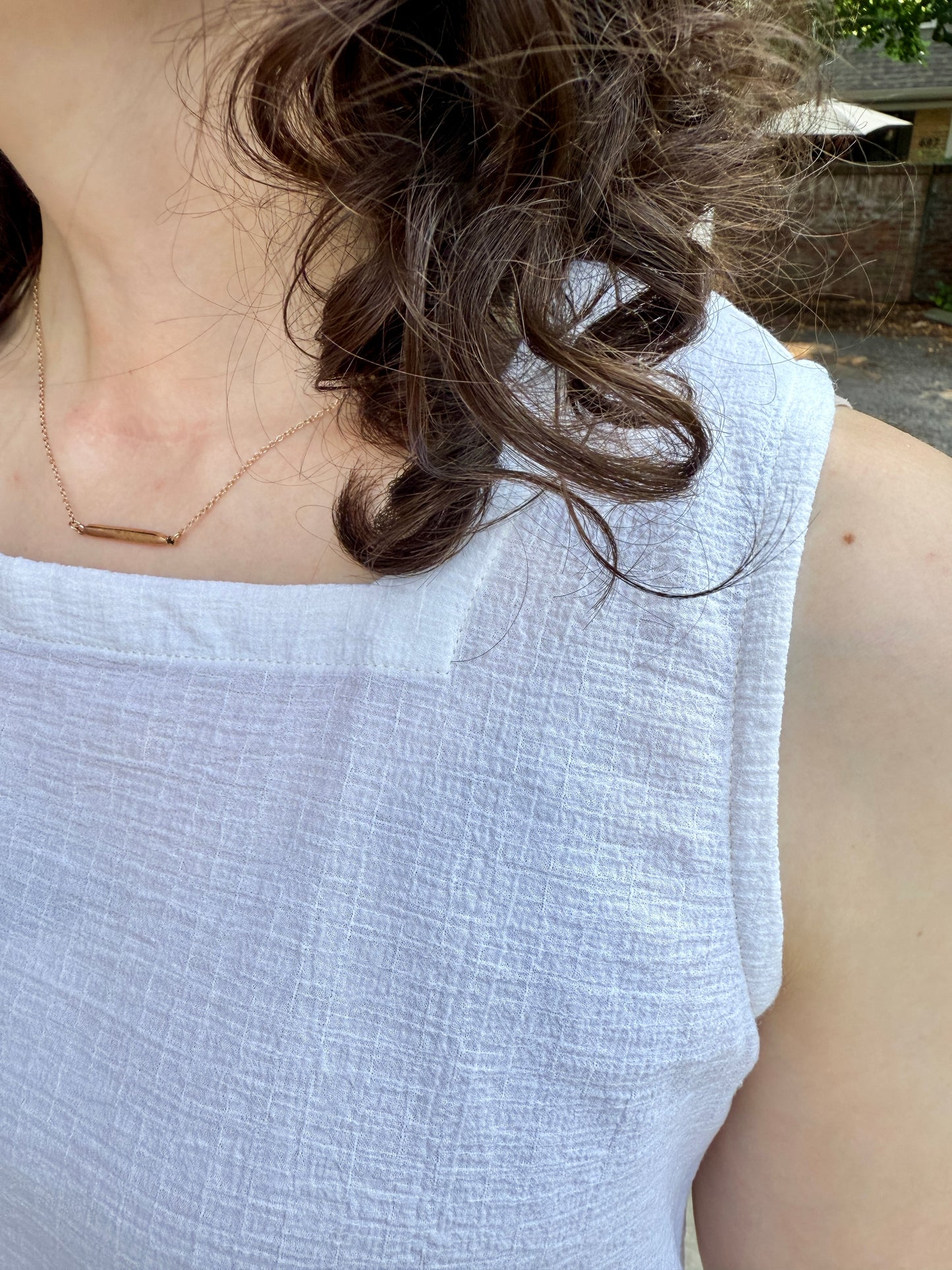 Sleeveless Square Neck Top