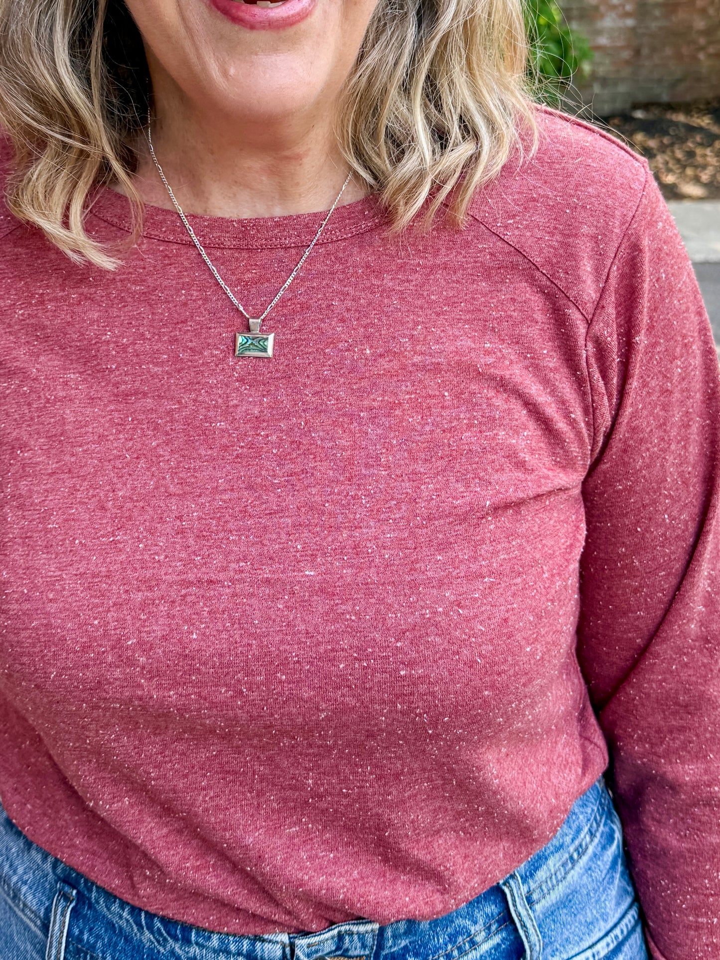 Long Sleeve Raglan Knit Top