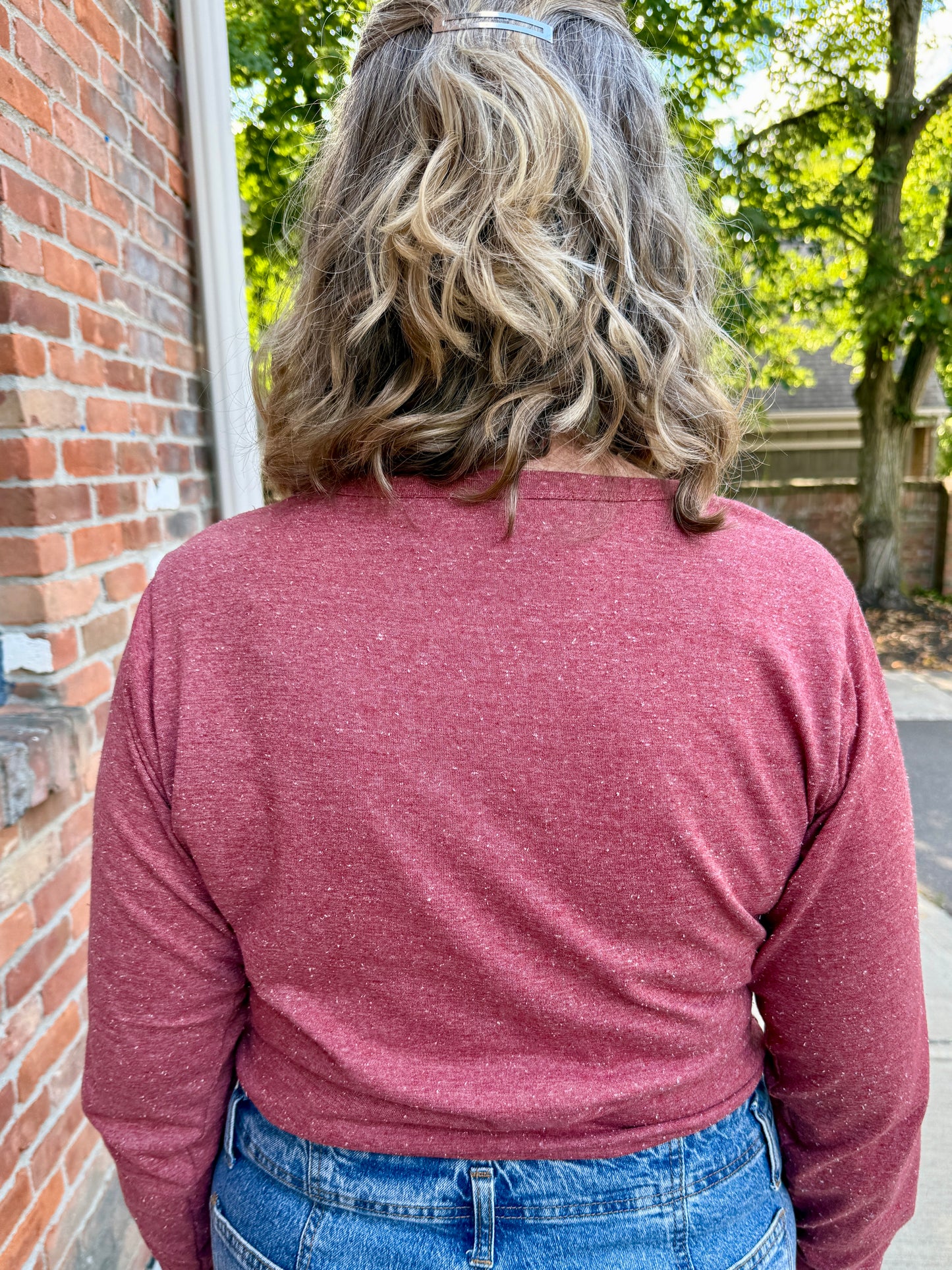 Long Sleeve Raglan Knit Top