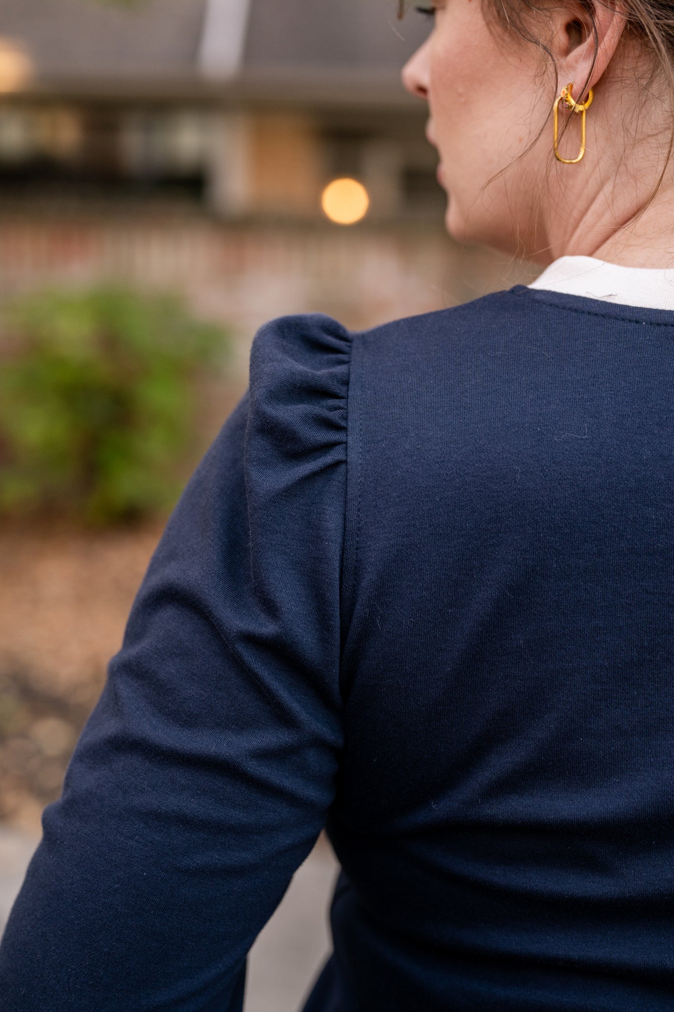 Contrasting V- Neck Top