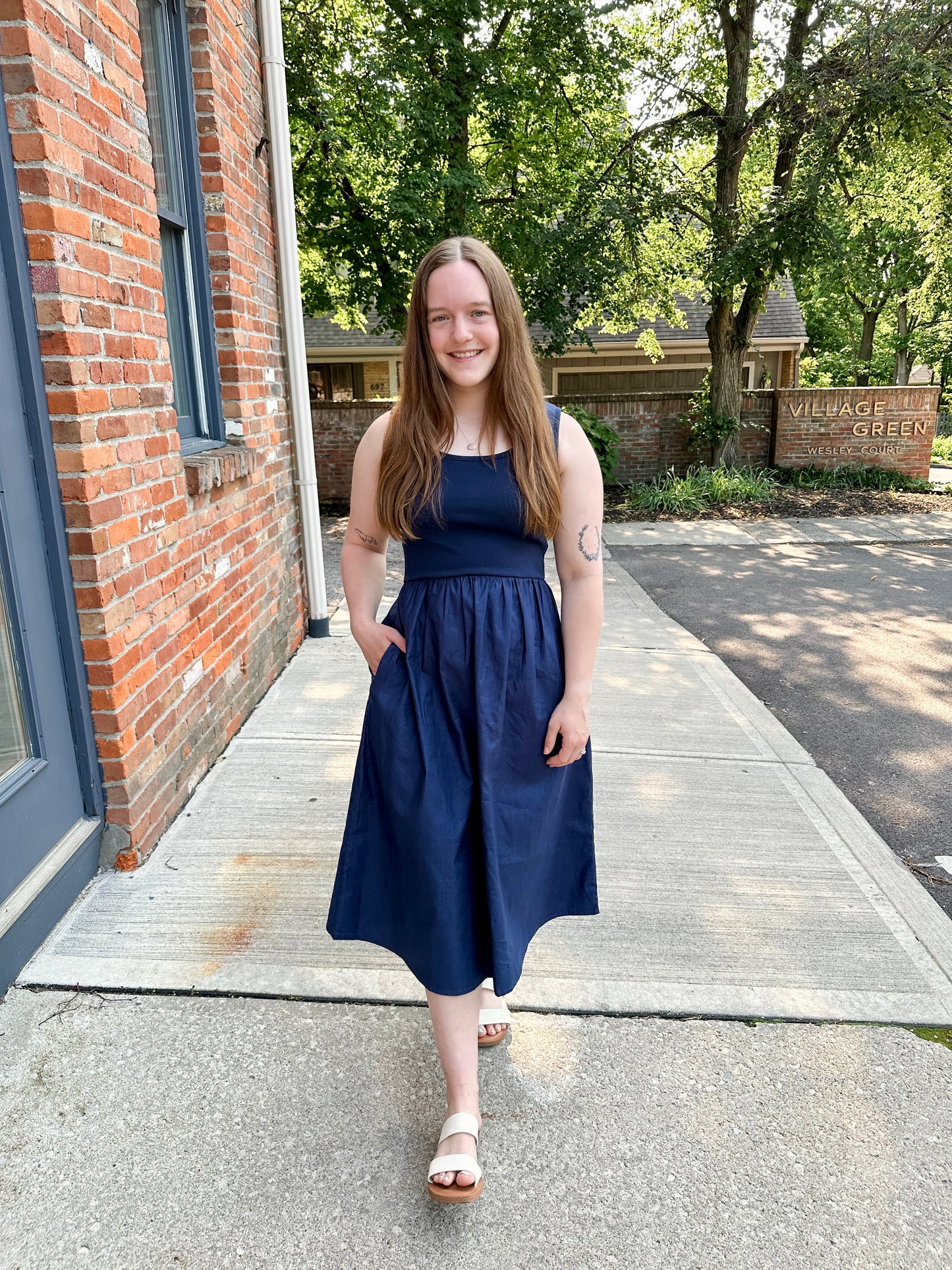 Mixed Media Tank Dress