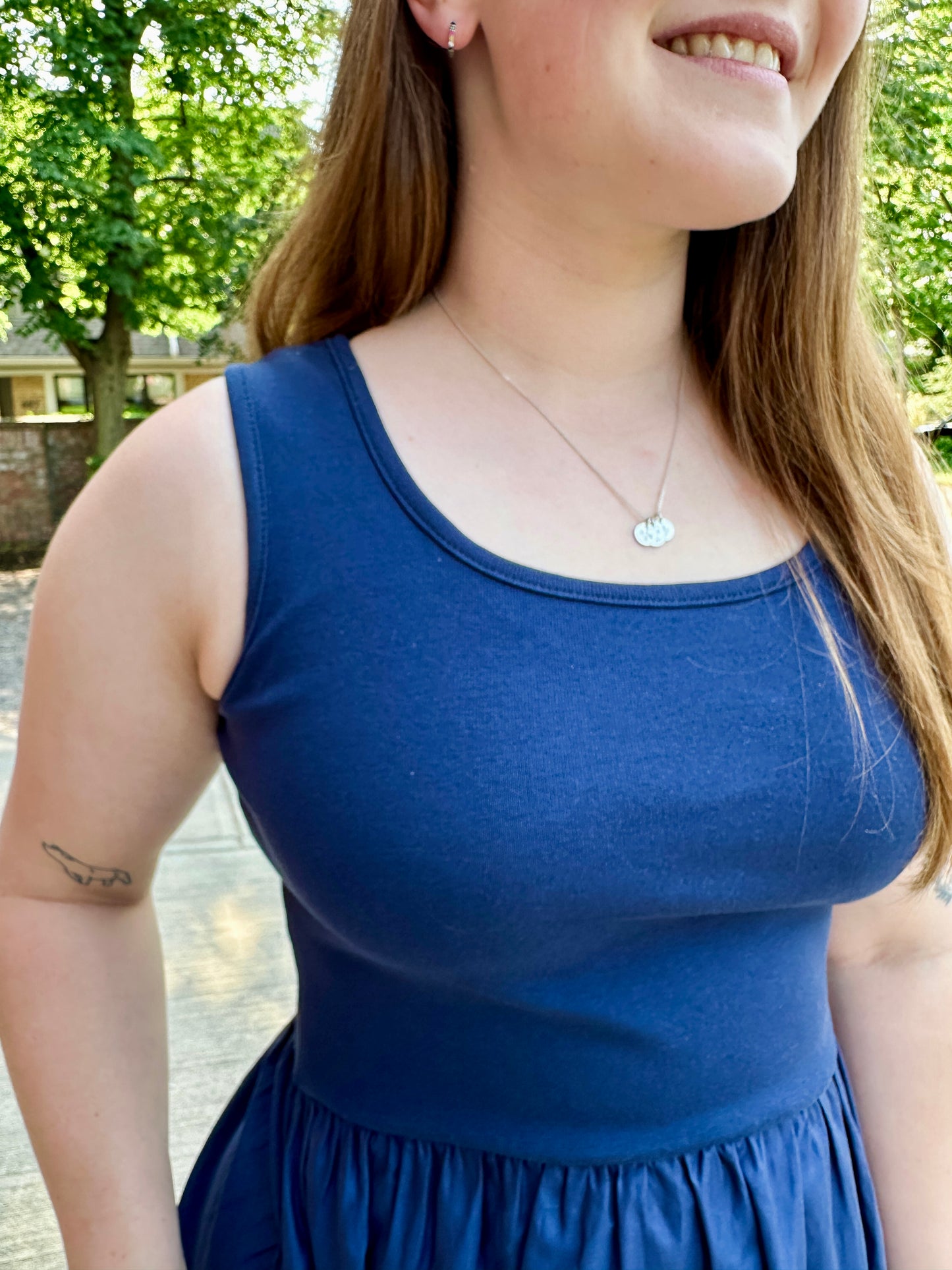 Mixed Media Tank Dress
