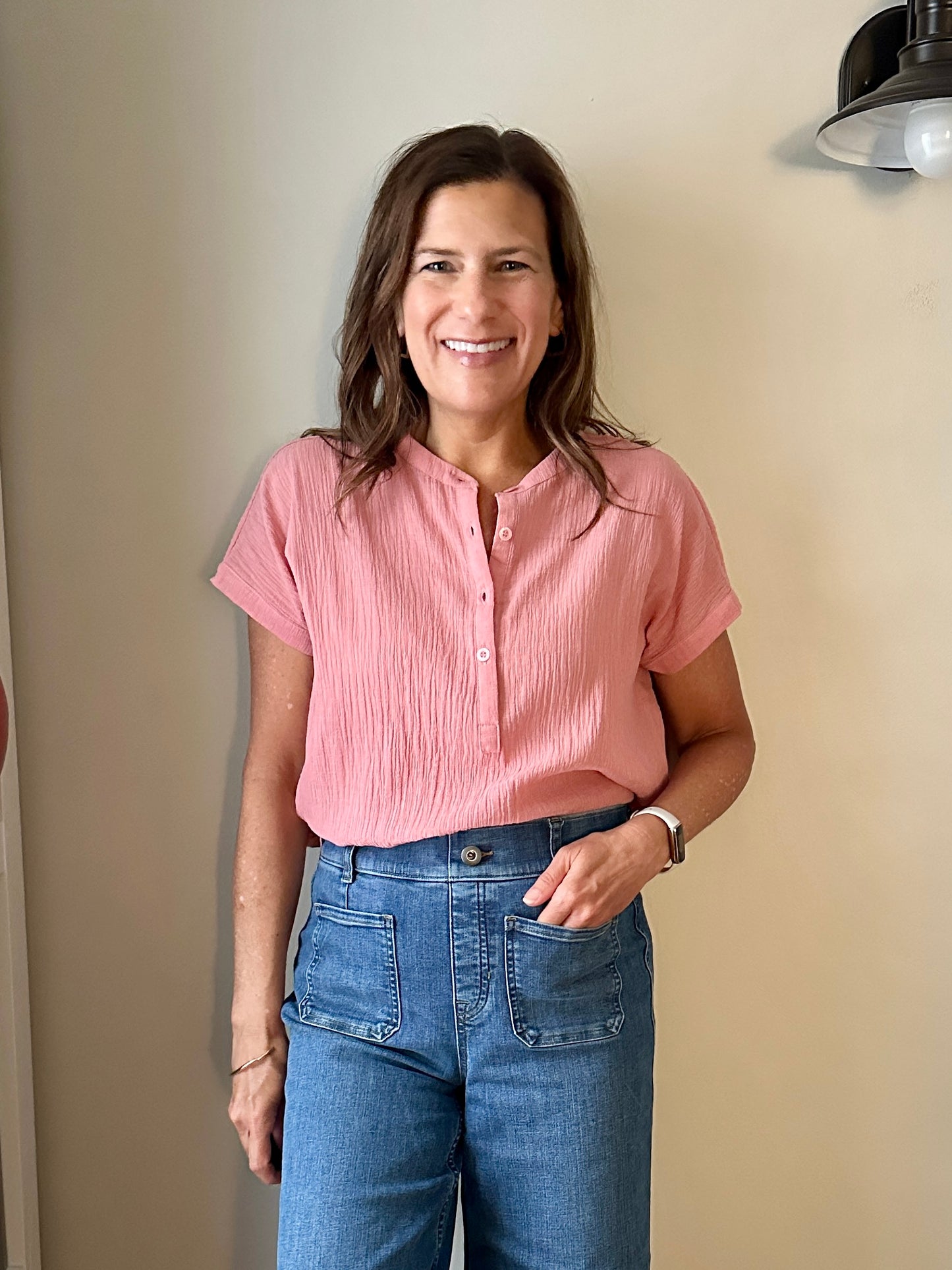 dolman band collar blouse