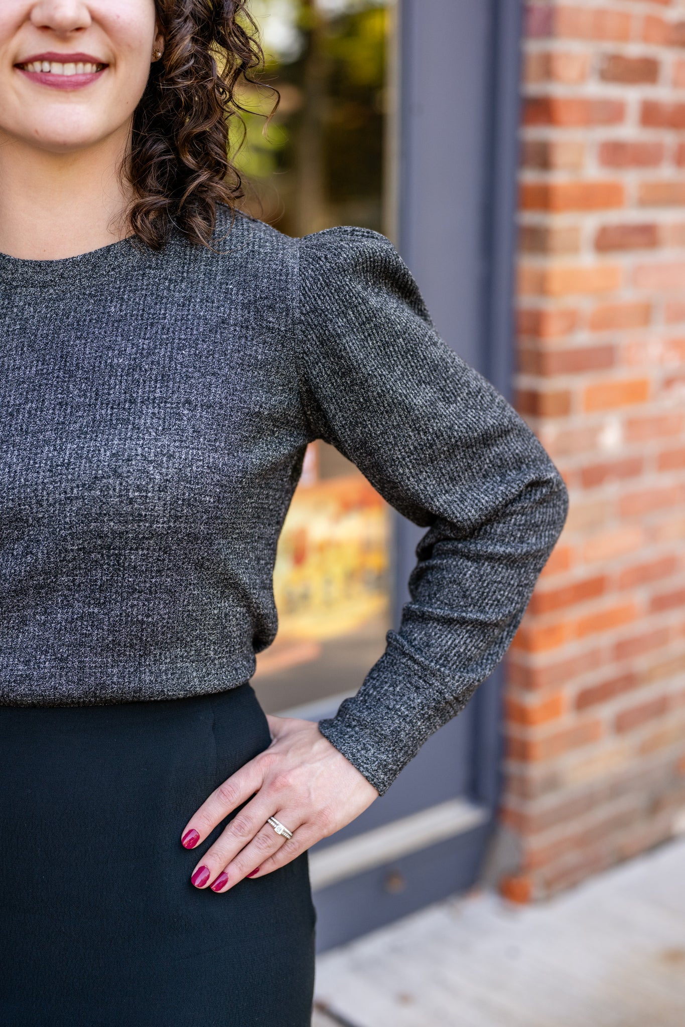 Puff Sleeve Pull Over Sweater