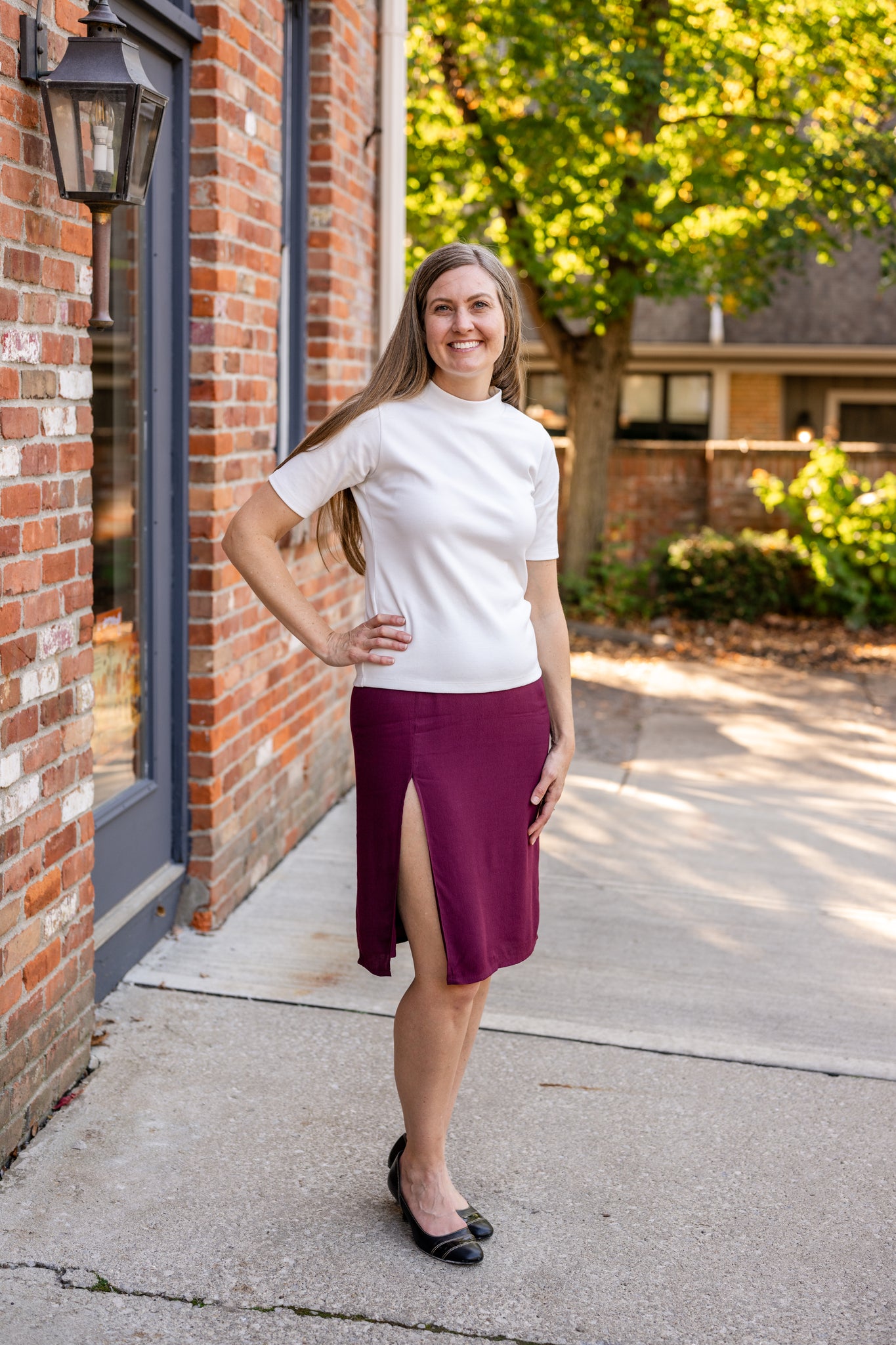 Pencil Skirt with Slit