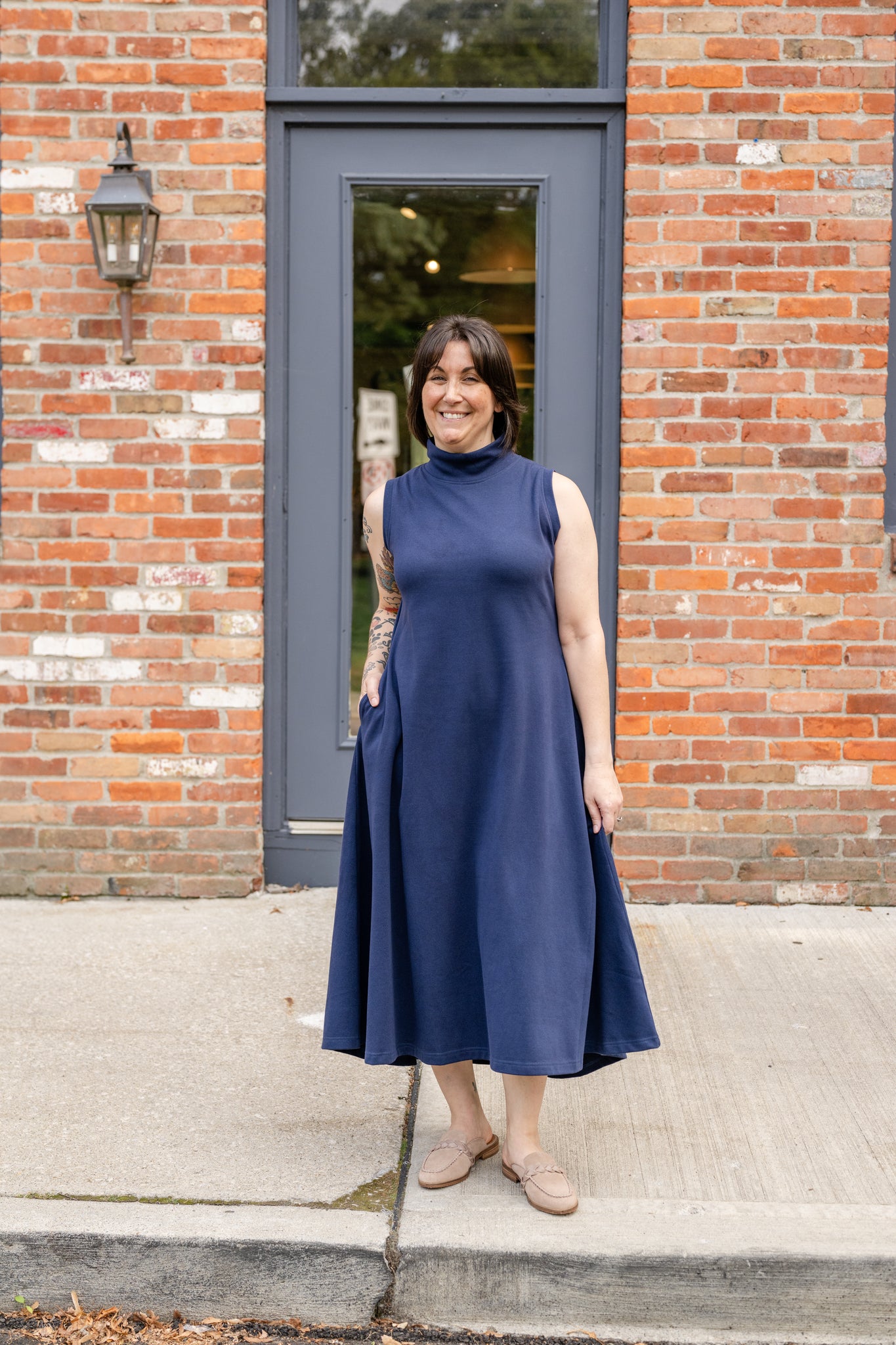 Sleeveless Mock Neck Dress – Evolverie Clothing