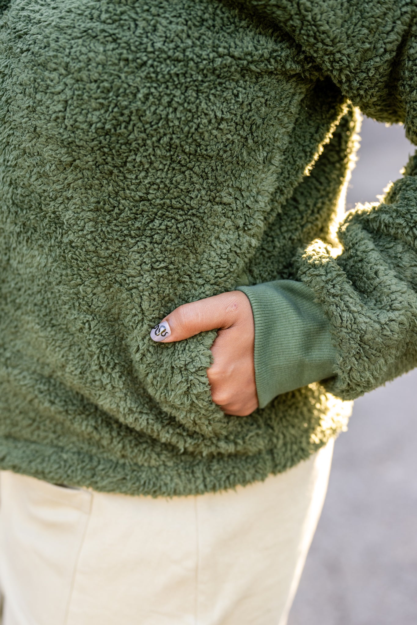 Sherpa Button-Front Cardigan