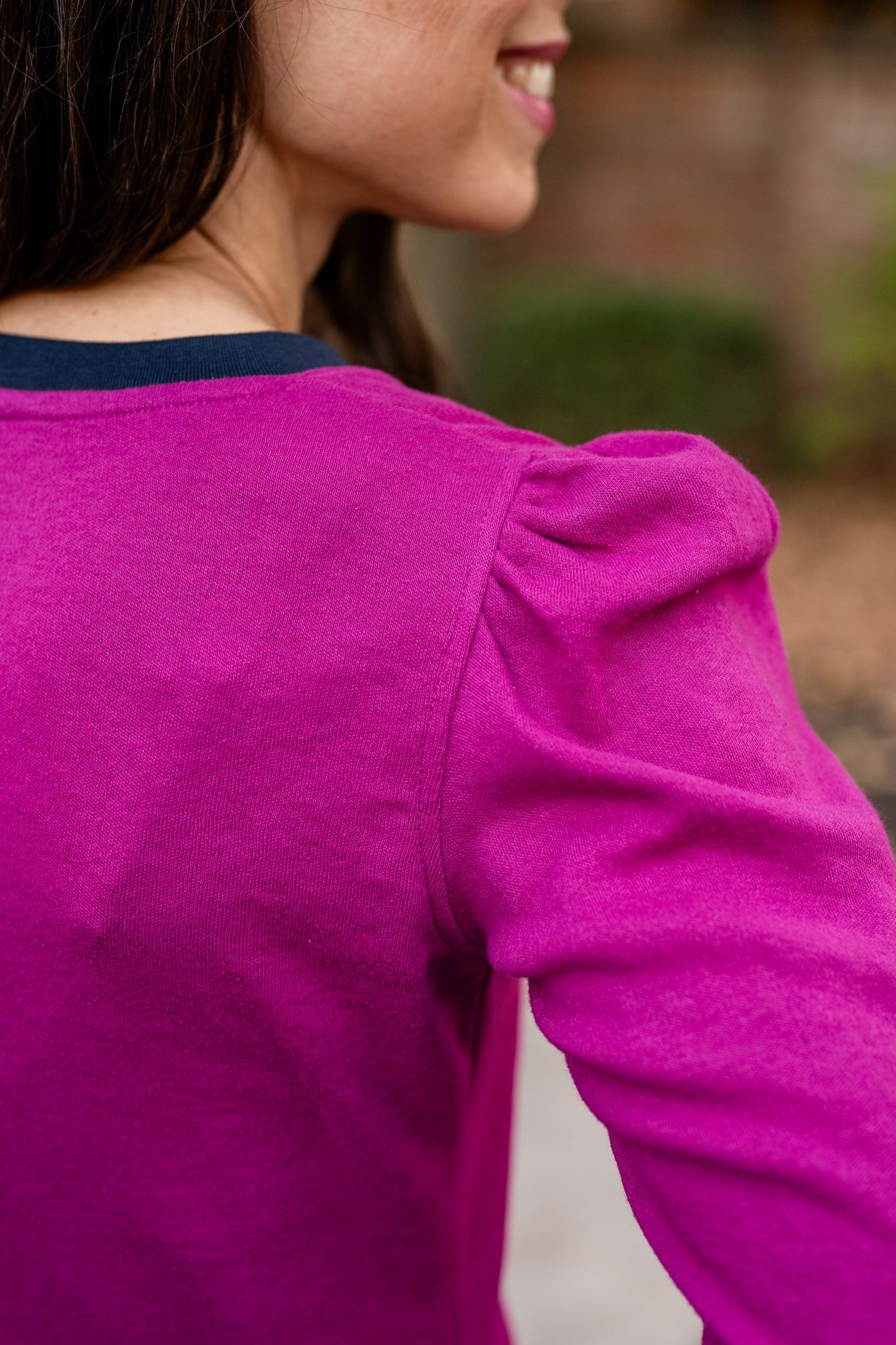 Contrasting V- Neck Top