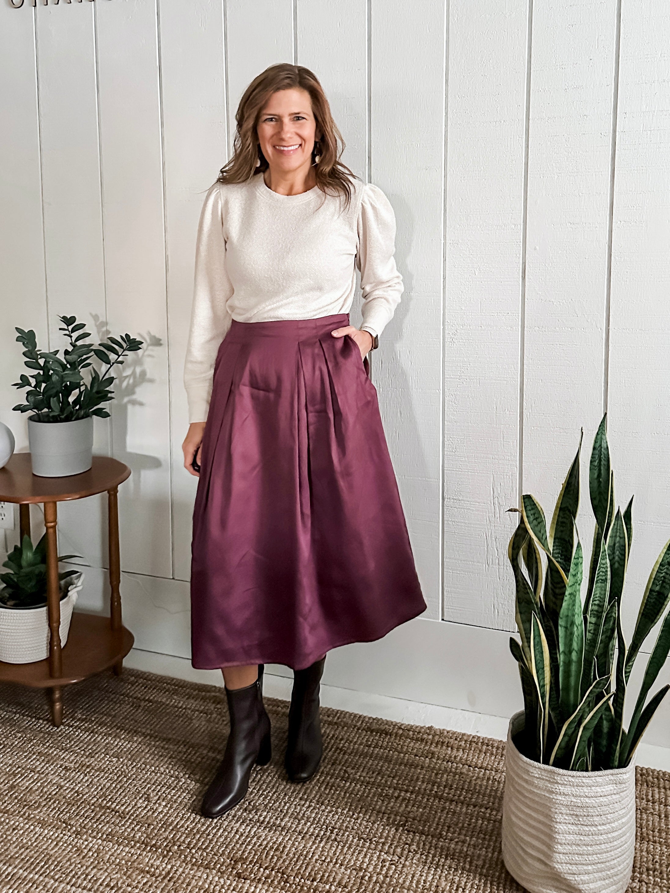 Wide Box Pleat Skirt – Evolverie Clothing