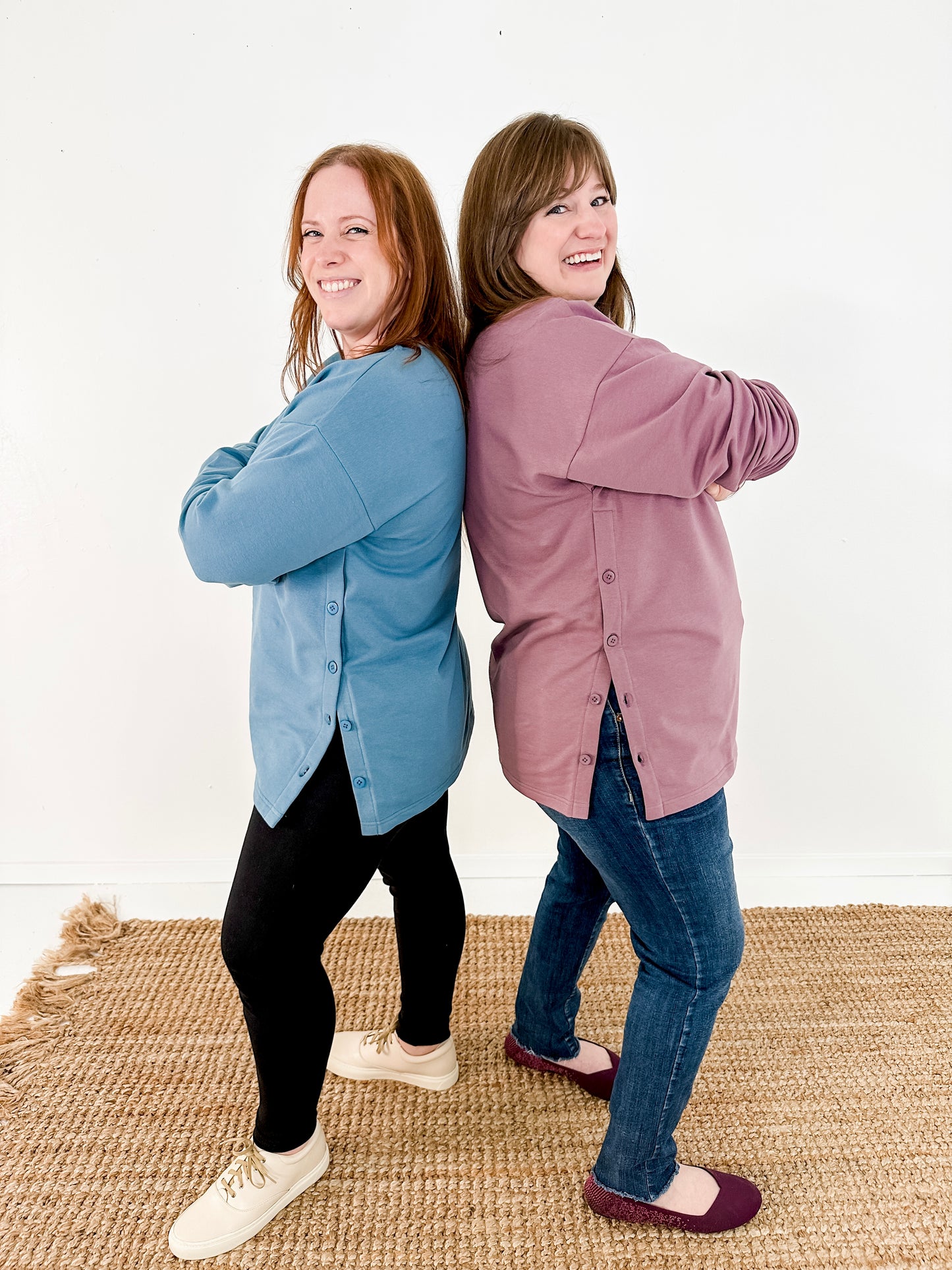 Side Button Terry Tunic