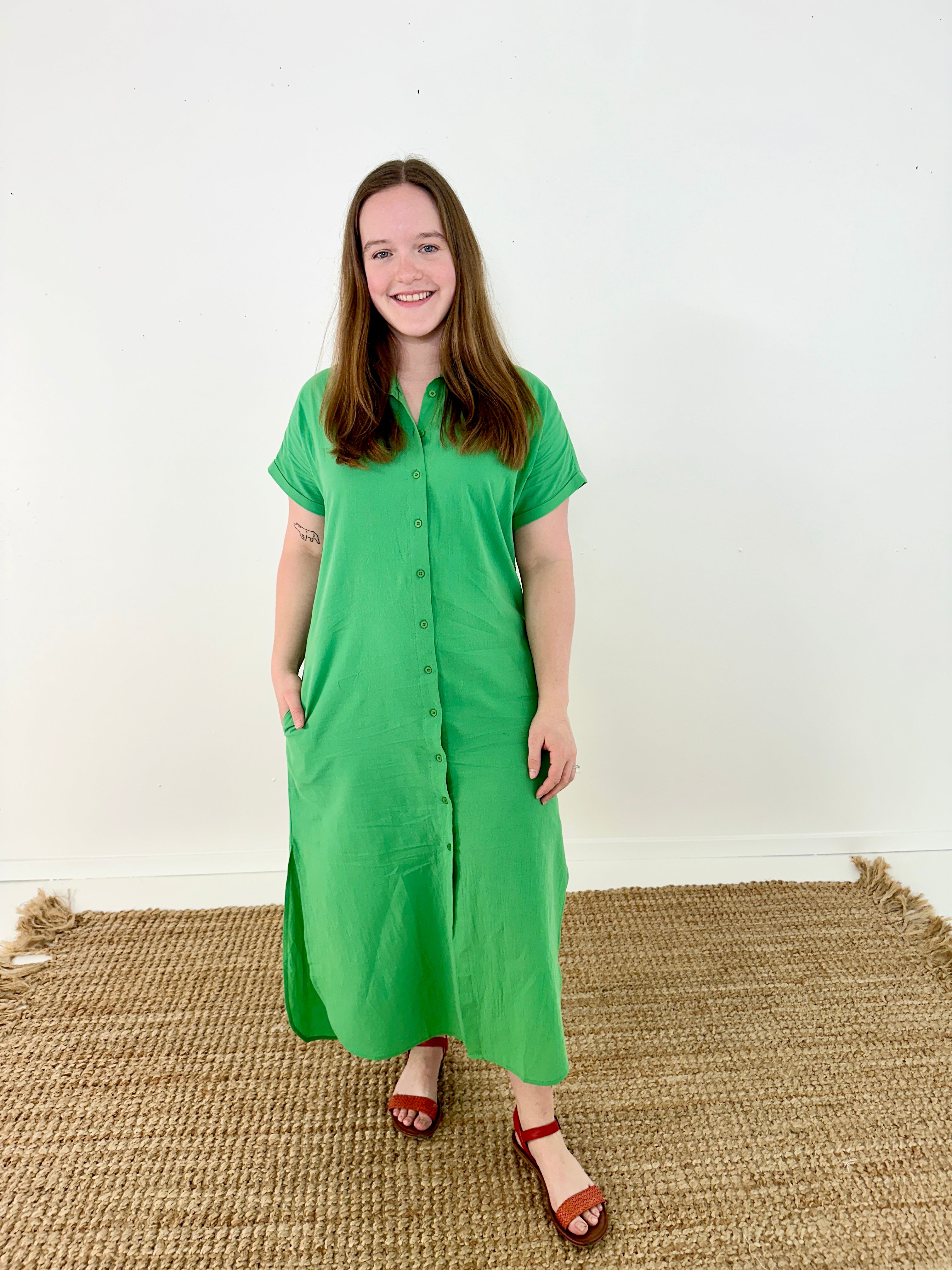 Tunic Shirt Dress - Oatmeal – Evolverie Clothing