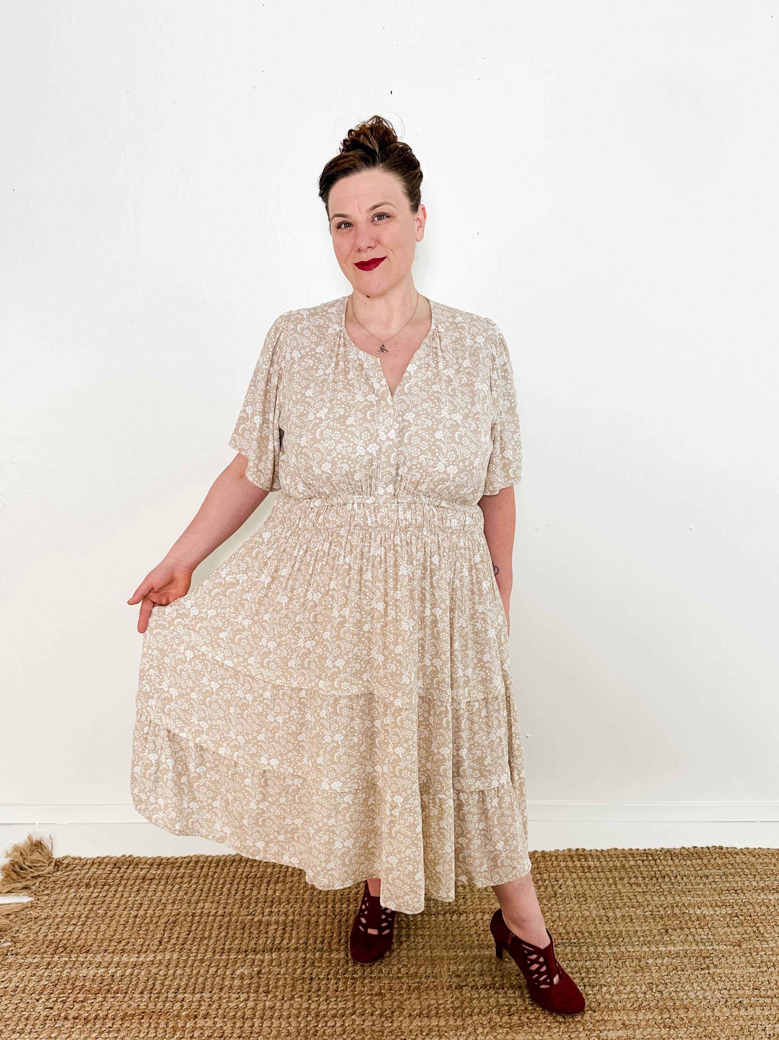 portofino midi dress Portofino Midi Dress with Short Sleeves – Evolverie Clothing