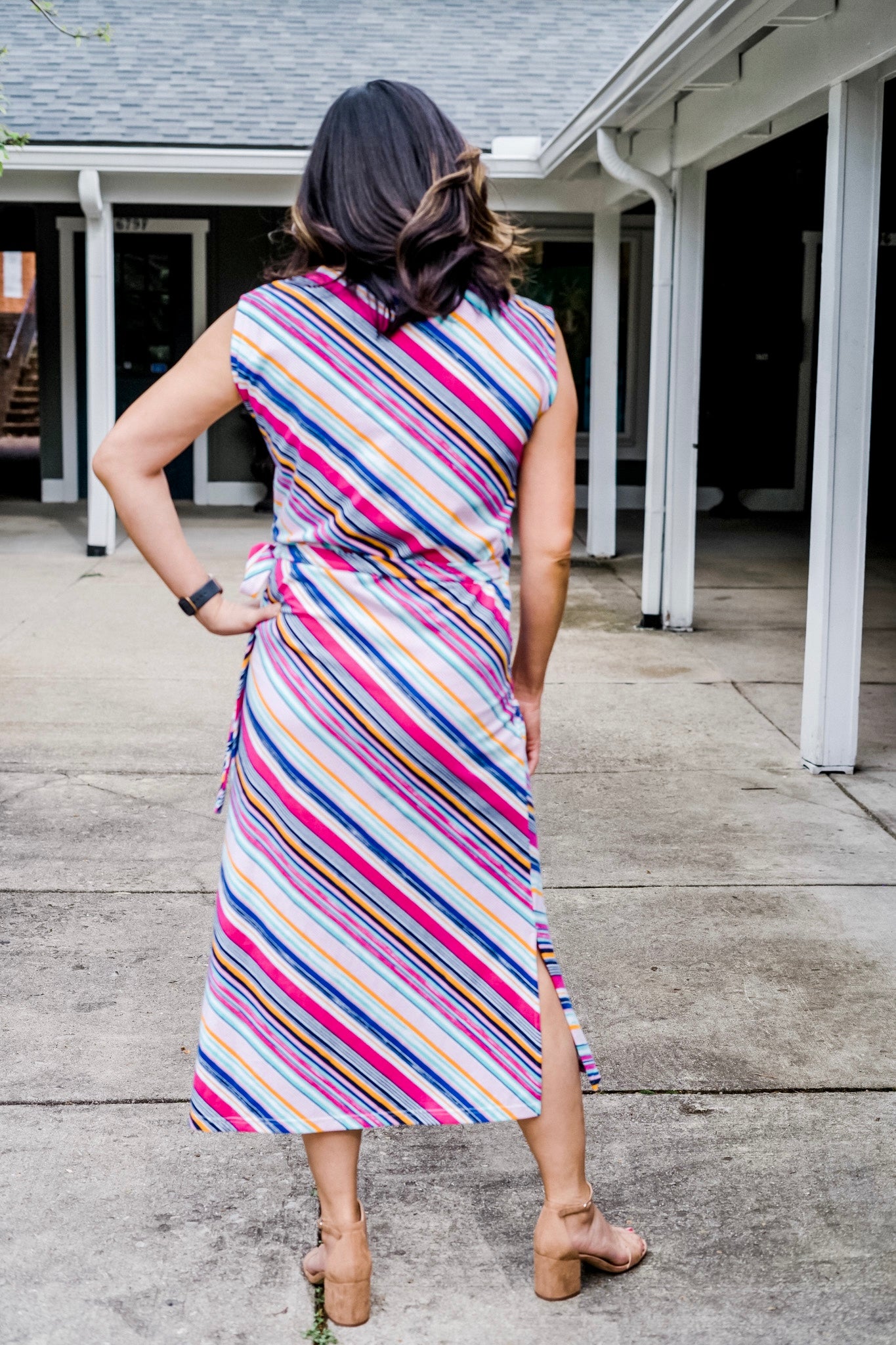 Knit Wrap Dress Midi
