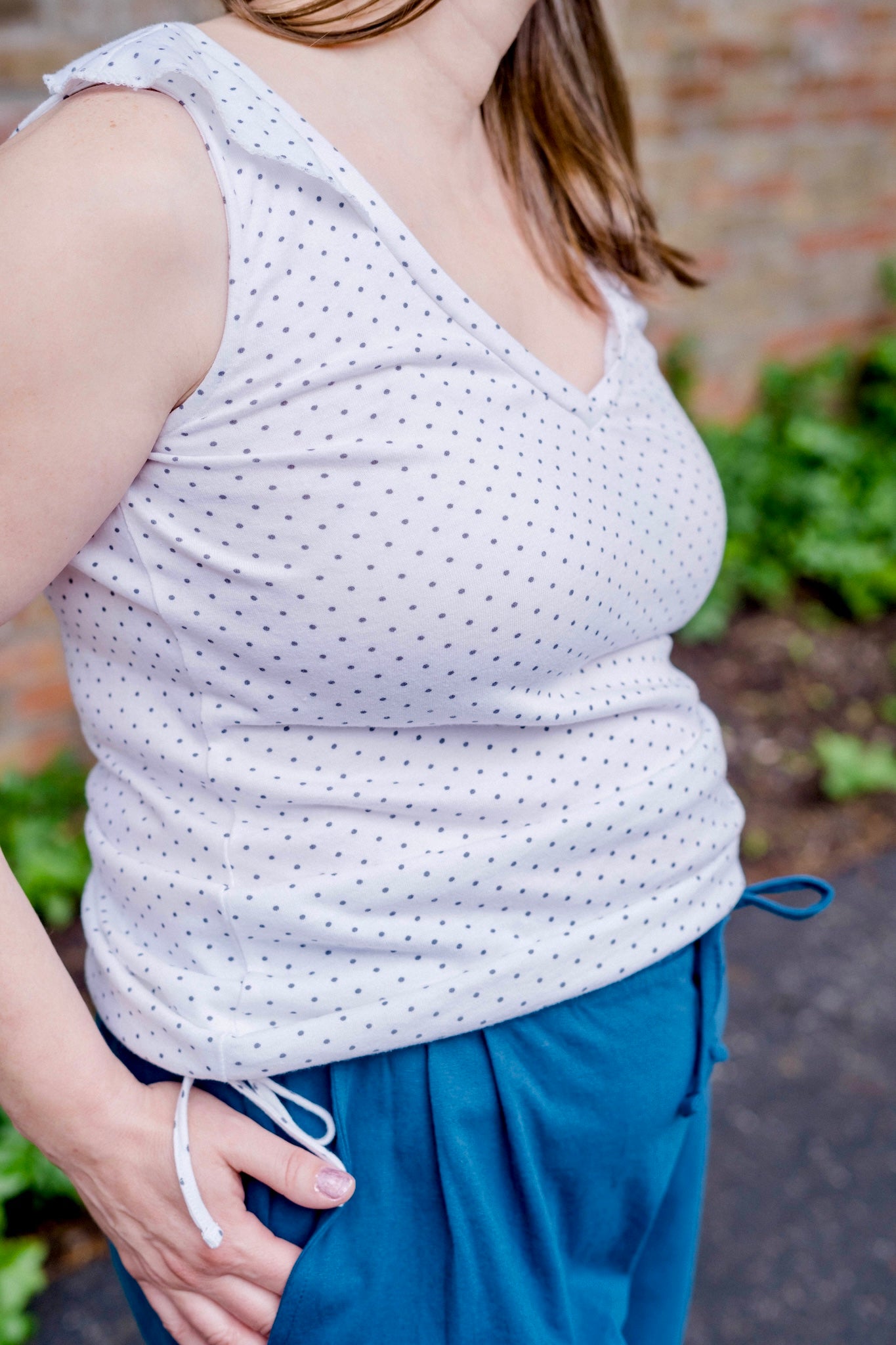 Ruffle V-Neck Tank