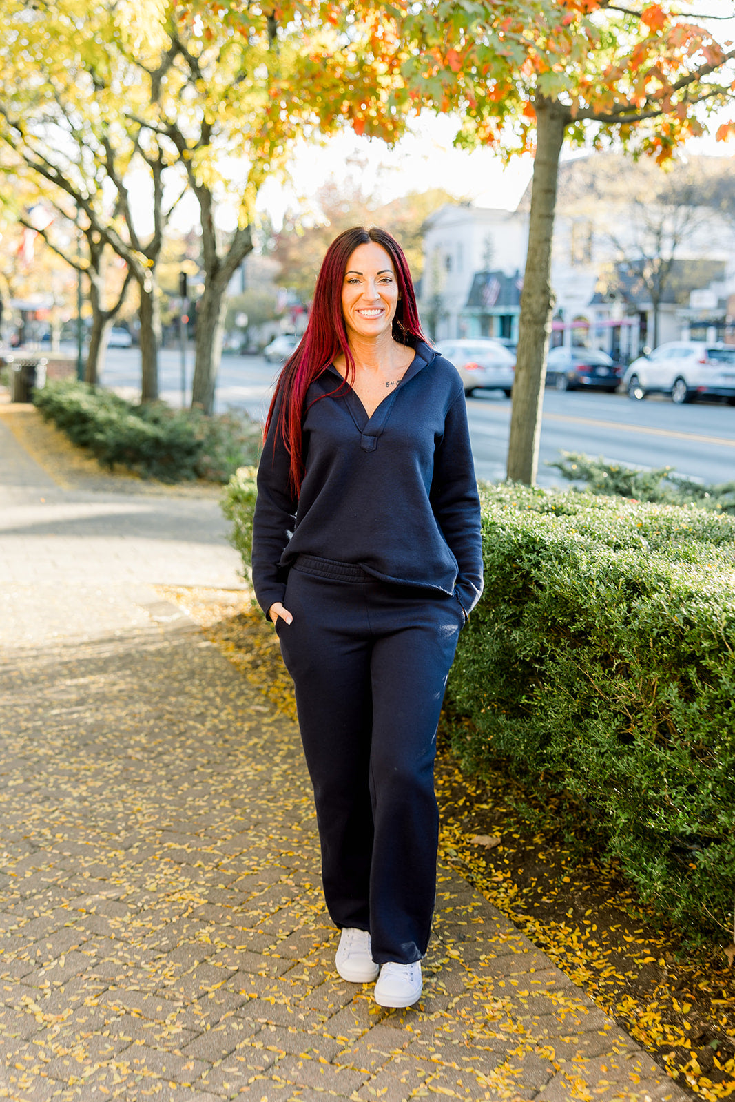 Raw Hem Top Navy