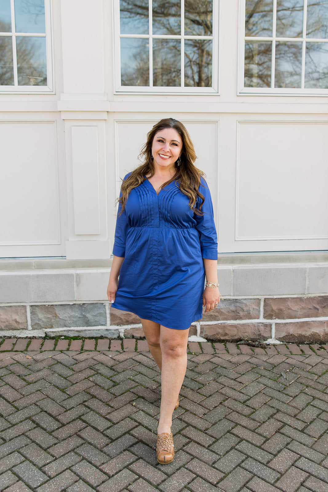 Tux Pleat Mini Dress